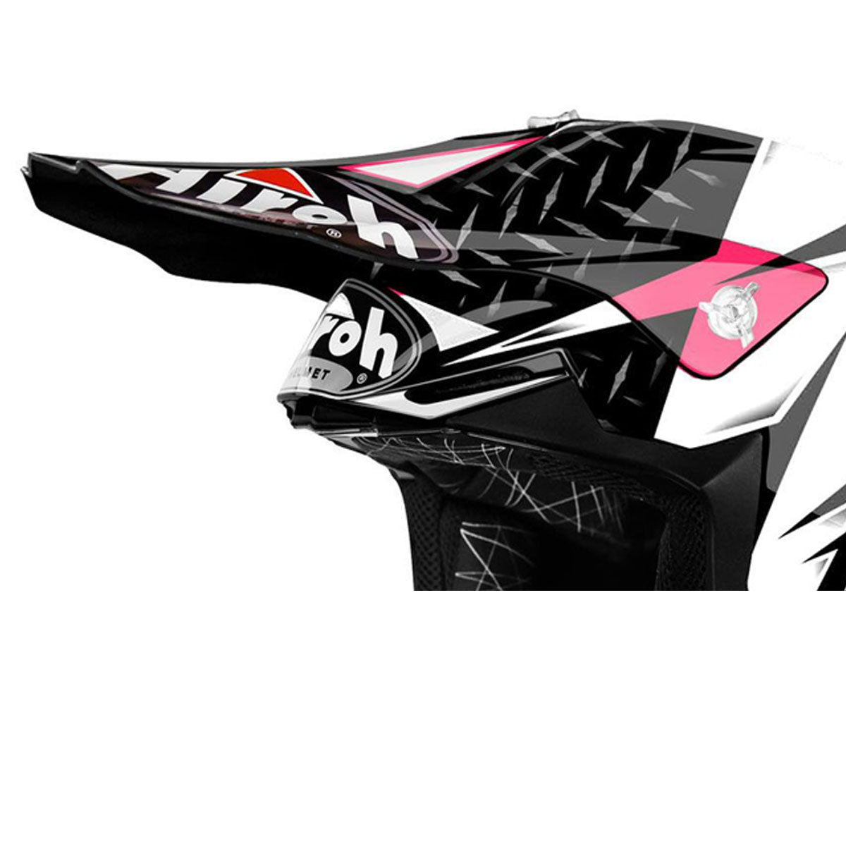 Airoh Peak Twist Iron Pink & Black Motorcycle Helmet - Lightweight & Durable for Street Riding & Racing - Perfect for Urban Commutes & Track Days