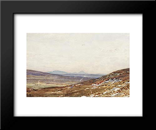 Tom Scott Morven From Caithness 24x20 Framed Wall Art Print - Scottish Landscape Painting for Living Room, Office & Home Decor