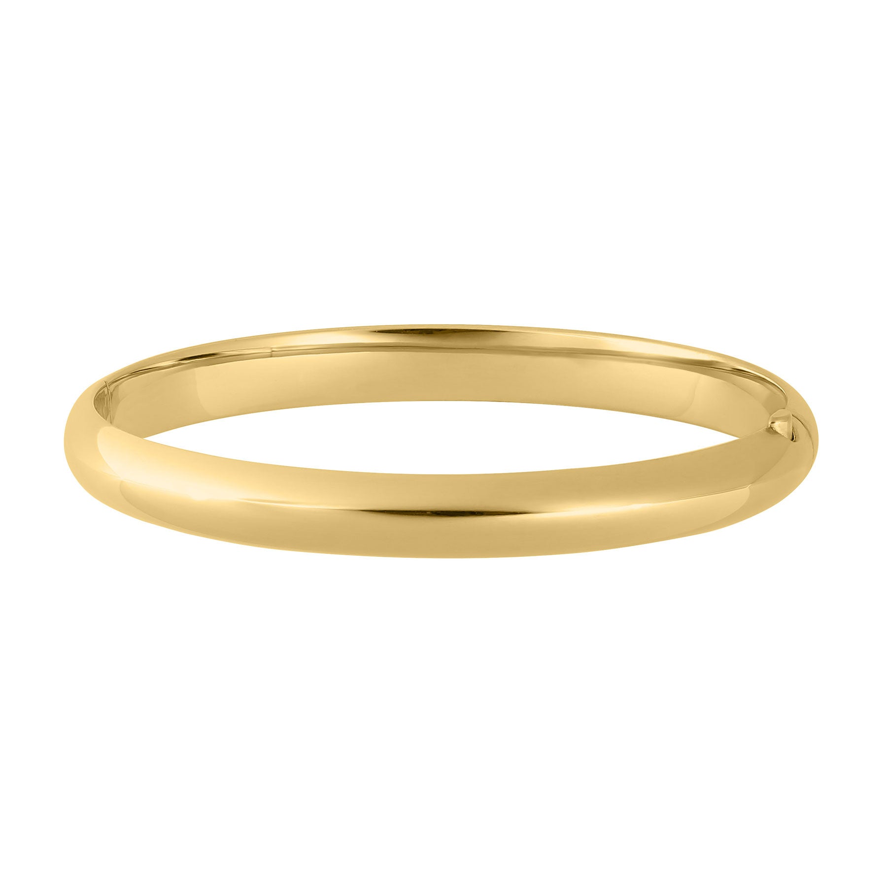 14K Gold Filled 8mm Plain Bangle Bracelet for Women - Minimalist Stackable Jewelry for Everyday Wear & Special Occasions