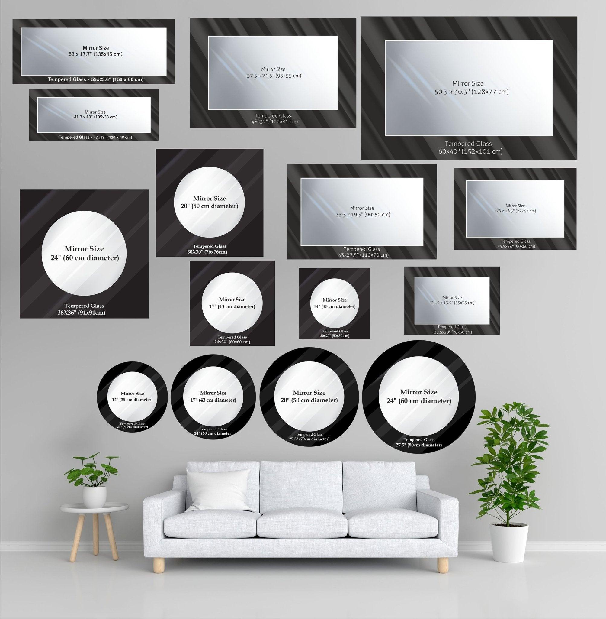 Stylish Aquarium Wall Mirror for Home & Office Decor - Enhance Your Space with a Unique Reflective Design