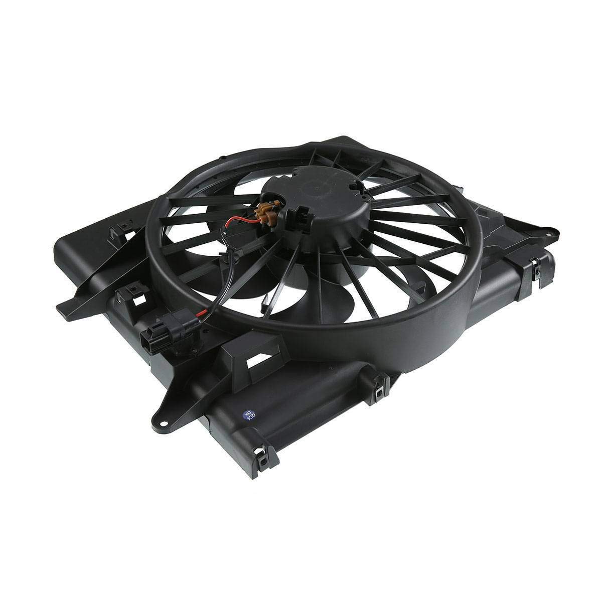 Sawyer Auto Engine Cooling Fan Radiator Fan Assembly with Resistor Compatible for Ford Mustang 2005-2014 - Perfect for Engine Overheating Prevention & Performance Upgrade