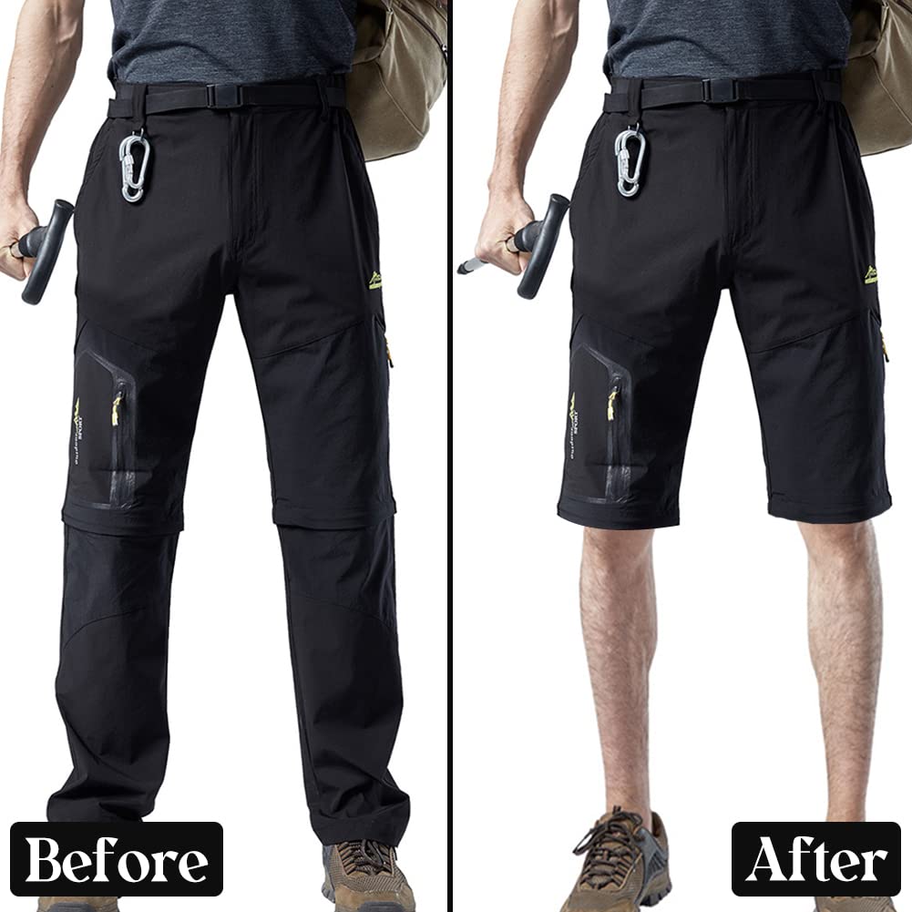 Men's Lightweight Quick-Dry Convertible Hiking Pants with Zip-Off Legs - Outdoor Cargo Pants for Hiking, Fishing & Casual Wear - Perfect for Adventure Travel & Everyday Use