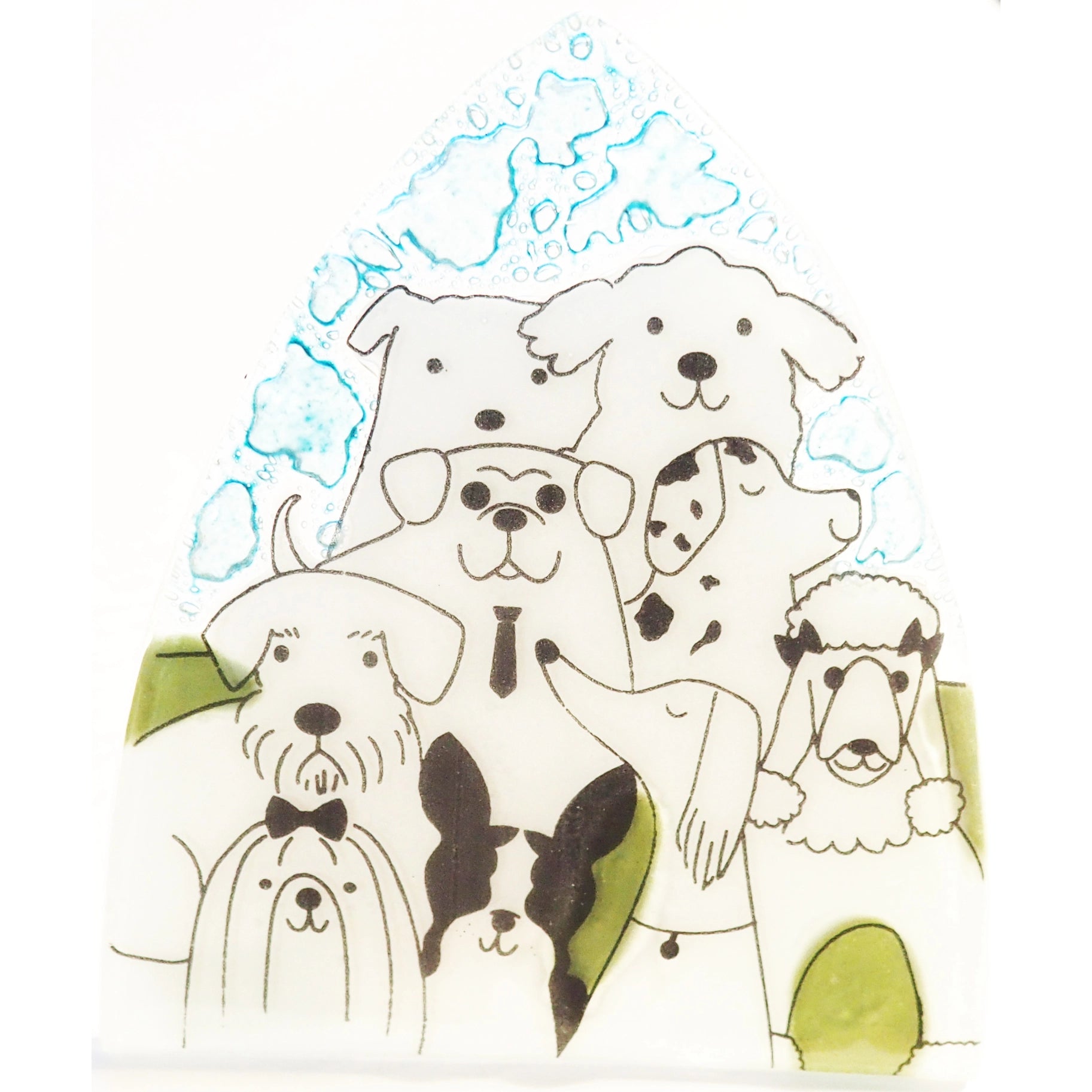 Eco-Friendly Pack of Dogs Recycled Glass Nightlight - Perfect for Bedroom, Nursery, and Pet Lover's Home Decor