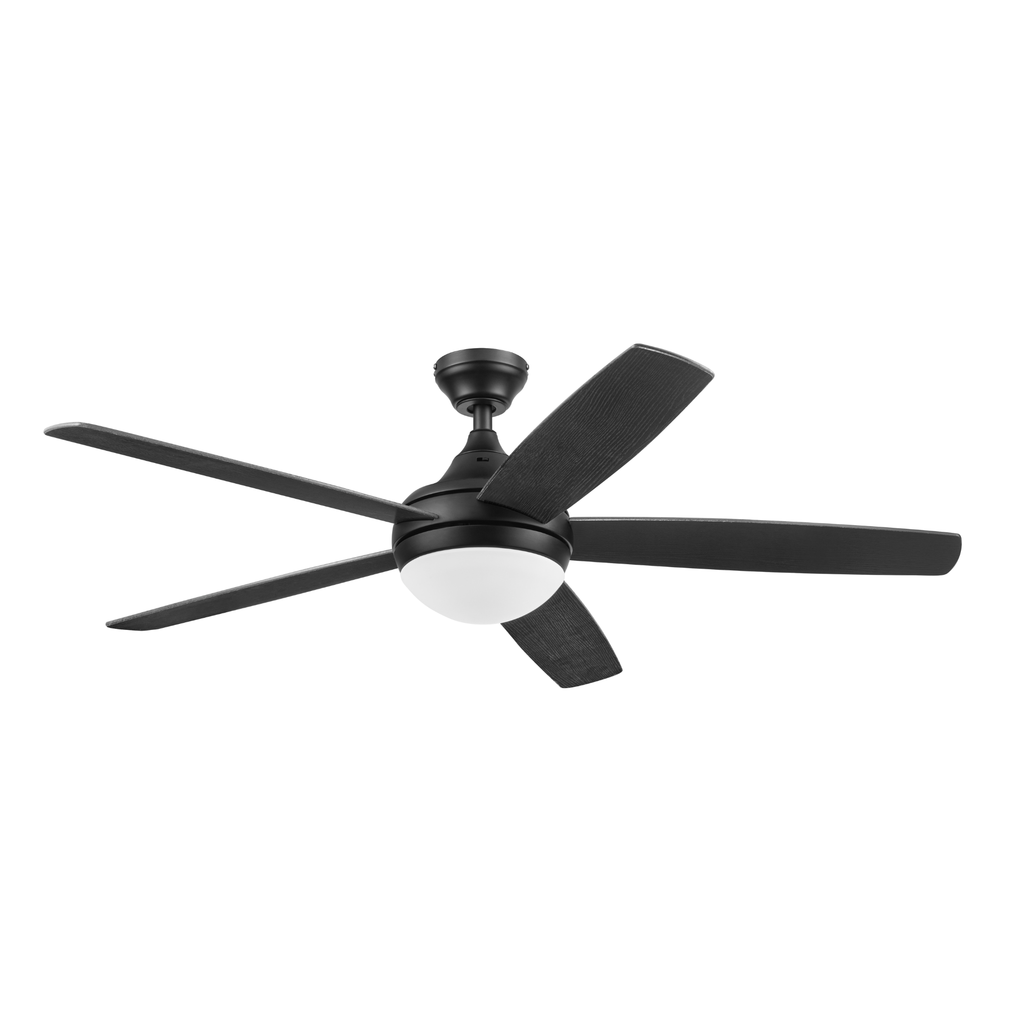 52 Inch Ashby Matte Black Ceiling Fan with Light Kit & Remote Control - Modern Indoor/Outdoor Cooling for Living Room, Bedroom, Patio - Energy Efficient Quiet DC Motor - Prominence Home Collection