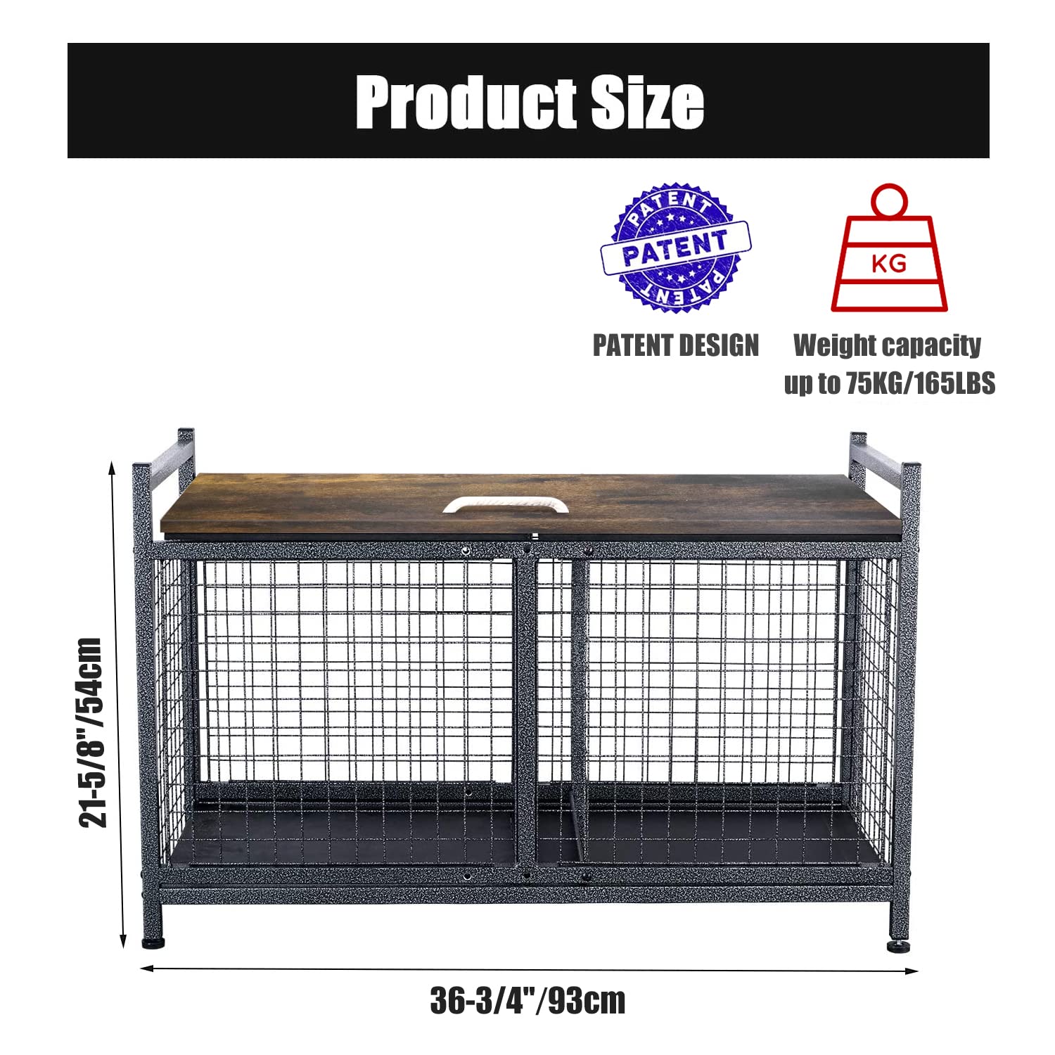 Heavy-Duty Storage Bench for Garage - Sports Equipment Organizer with Seat, Medium Black - Perfect for Storing Balls, Shoes & Outdoor Gear in Entryway, Mudroom or Shed