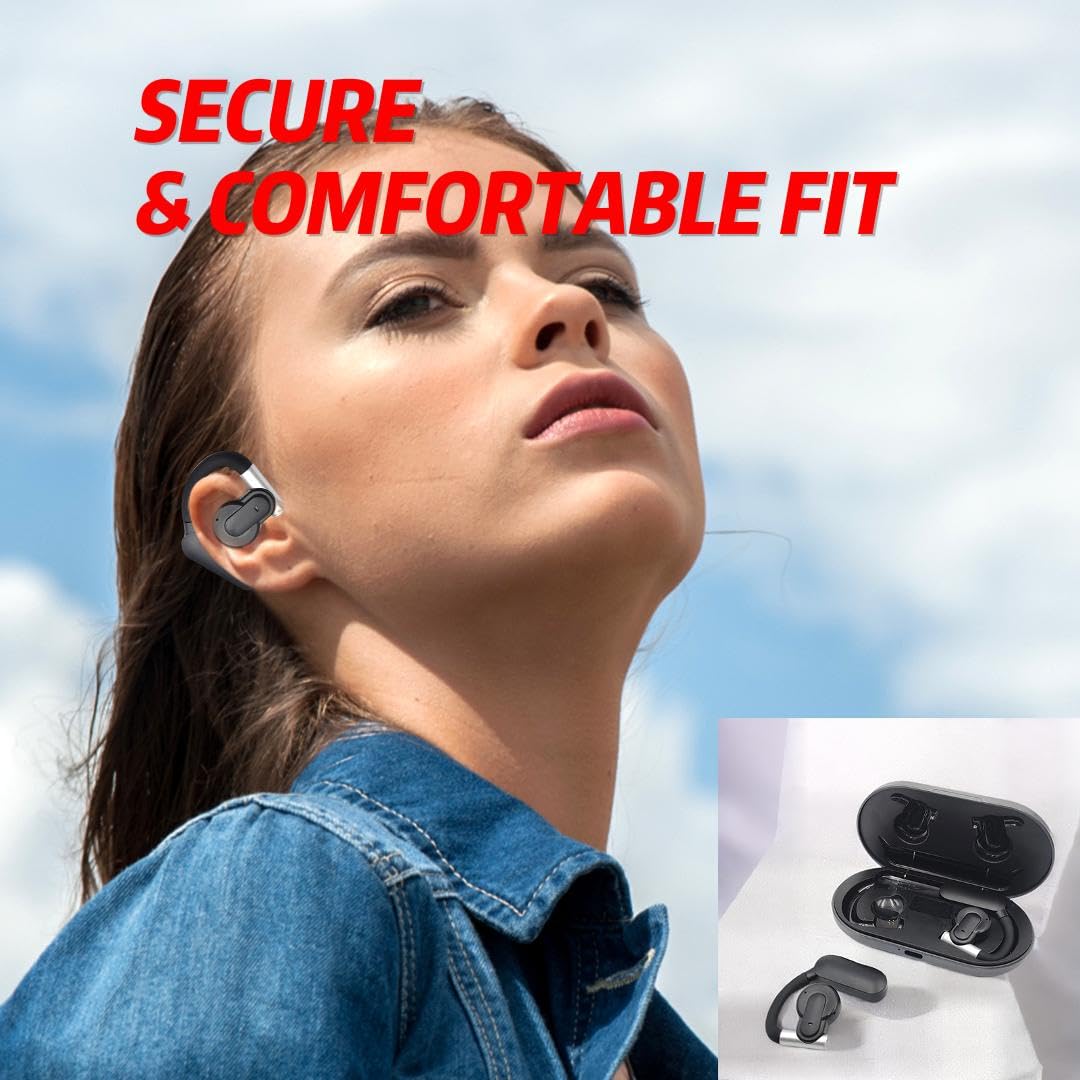 Wireless Bluetooth 5.3 Earbuds with Active Noise Cancelling, Lightweight Comfortable in-Ear Headphones with Built-in Mic - Perfect for Cycling, Driving & Workout