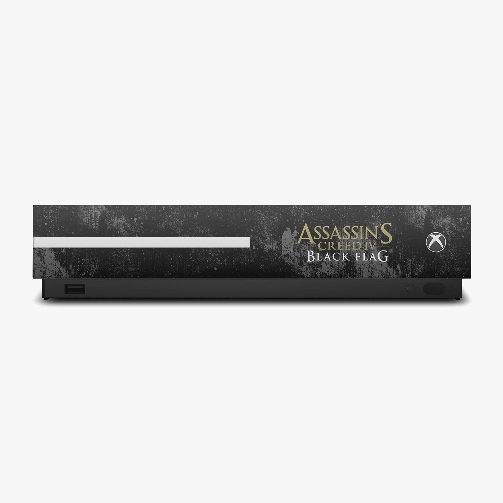 Official Licensed Assassin's Creed Grunge Black Flag Vinyl Skin Decal Sticker - Compatible with Xbox One S Console & Controller Bundle - Perfect for Gaming Setups & Console Customization