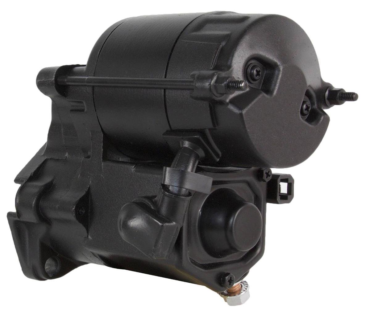 RAREELECTRICAL New 1.2Kw Black Starter Motor Compatible With Harley Davidson Fxds Fxds-Conv Fxdwg Fxlr 128000-8221 - Replacement Part for Motorcycle Repair & Maintenance