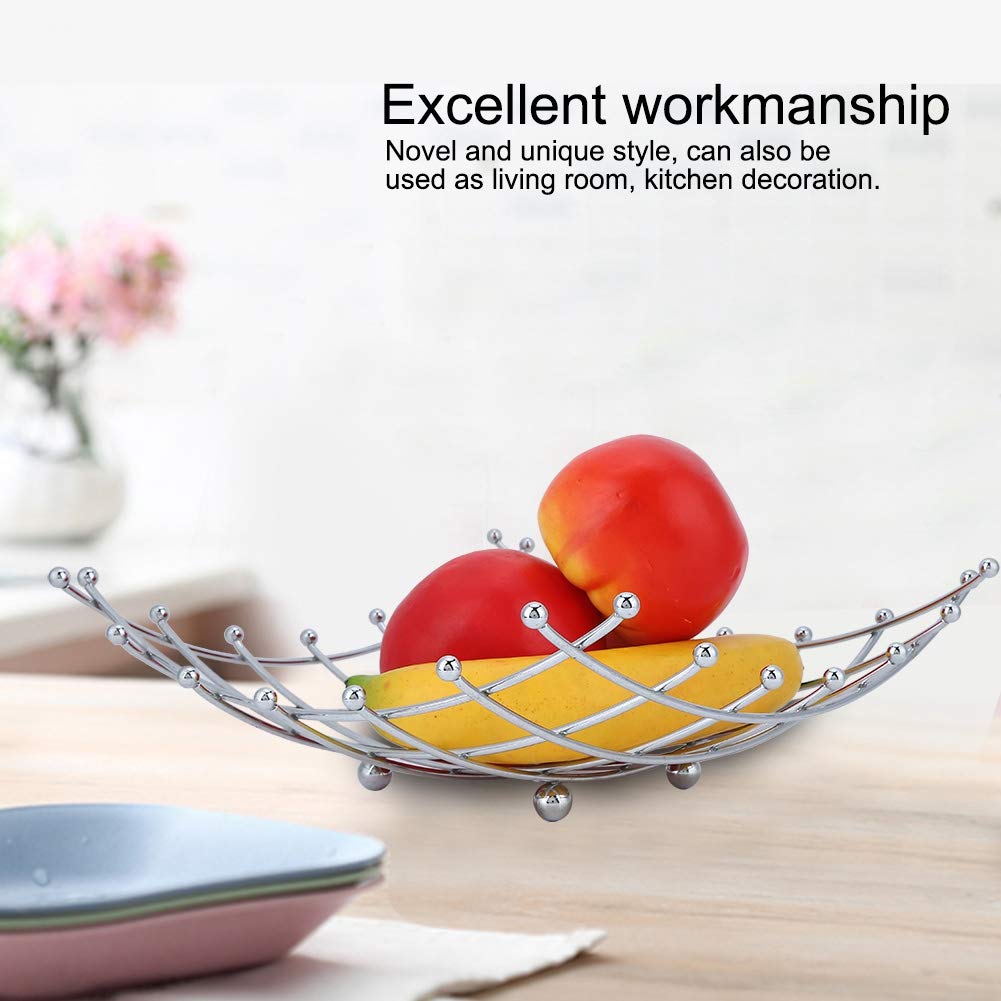 2-Pack Stainless Steel Fruit Bowl Set - Shallow Hollow Carved Design for Fruits, Vegetables, Eggs & Snacks | Perfect for Kitchen Counter, Dining Table & Party Serving