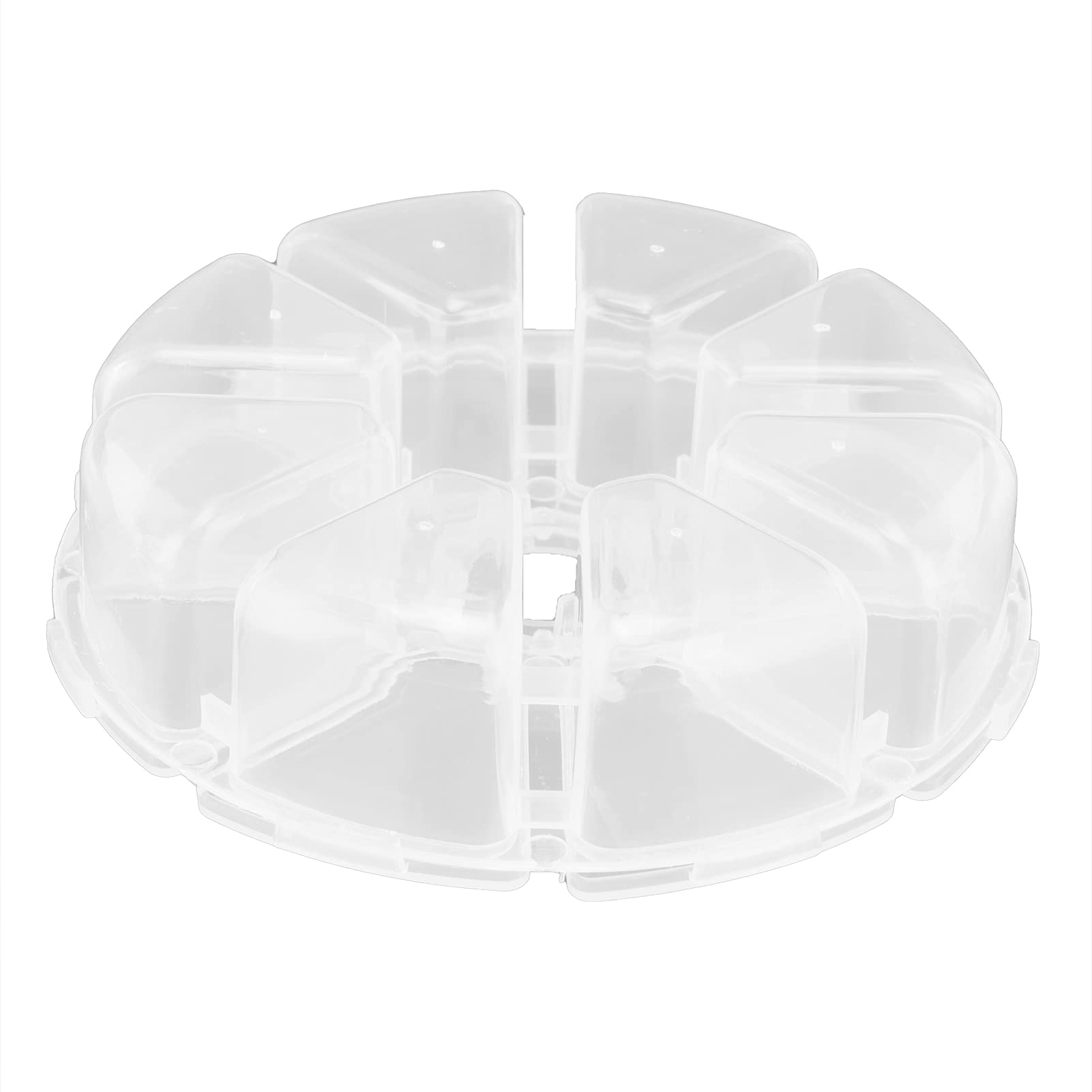 8 Grid Plastic Jewelry Storage Box - Round Bead Organizer for DIY Crafts, Handmade Beads, and Small Accessories - Perfect for Craft Rooms, Jewelry Making, and Home Organization