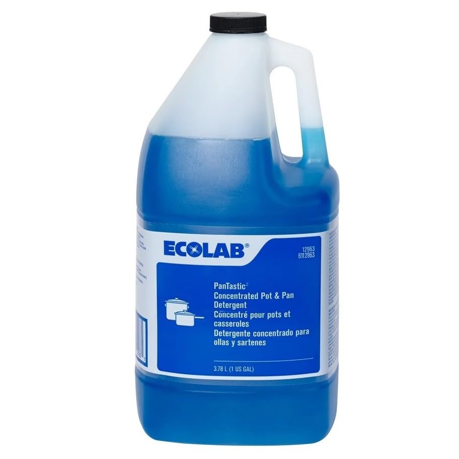 Ecolab PanTastic Concentrated Pot & Pan Detergent - Heavy Duty Commercial-Grade Cleaner for Stubborn Grease & Burnt-On Food | Ideal for Restaurants, Catering & Home Kitchen Deep Cleaning