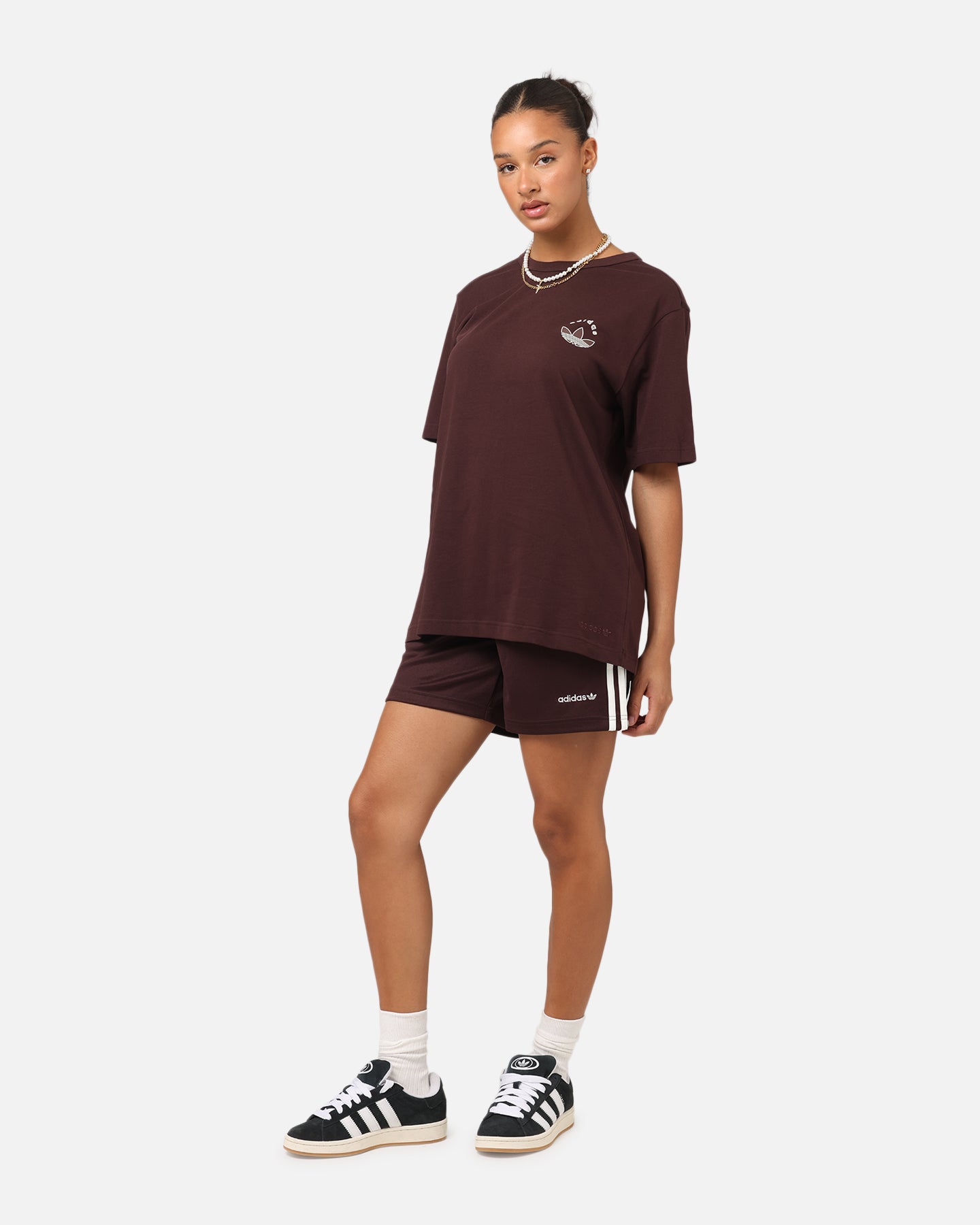 Adidas Graphic T-Shirt for Men - Brown Cotton Casual Tee - Perfect for Streetwear, Gym & Everyday Outfits