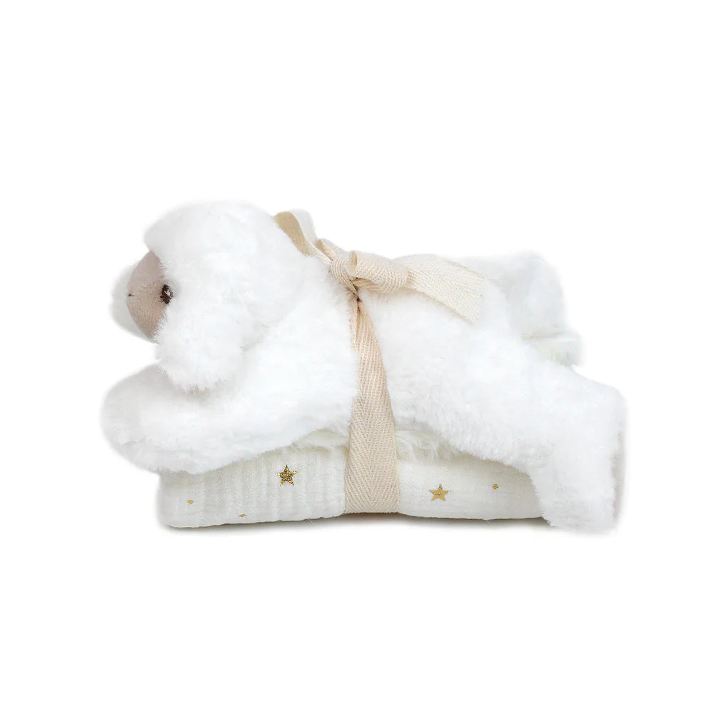 Loyal Lamb and Blankie Gift Set - Soft Plush Toy and Cozy Blanket for Babies & Toddlers - Perfect for Nursery, Bedtime, and Comforting Gifts