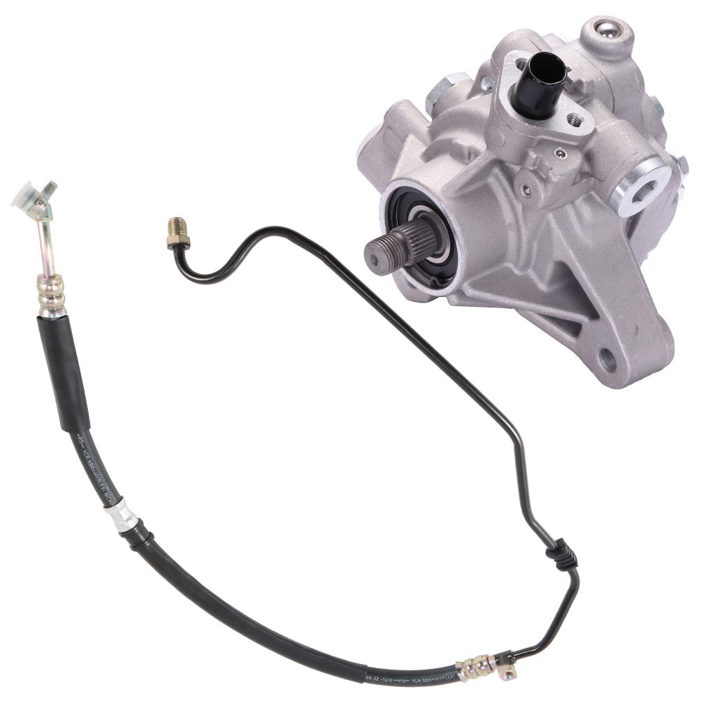SCITOO 2-Pack Power Steering Pump with Pressure Hose - Compatible with 2003-2005 Honda Accord - Replacement for 21-5341 & 53713SDCA02 - Perfect for Smooth Steering & Vehicle Maintenance