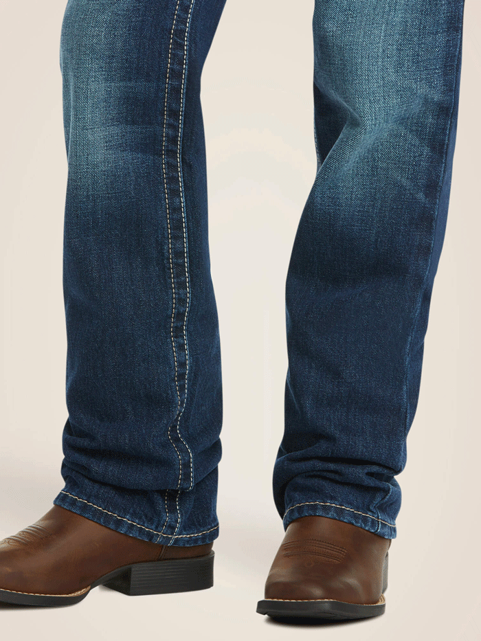 Ariat Kids B5 Slim Boundary Stackable Straight Leg Jeans - Cyclone Navy | Durable Denim for School, Play & Outdoor Activities