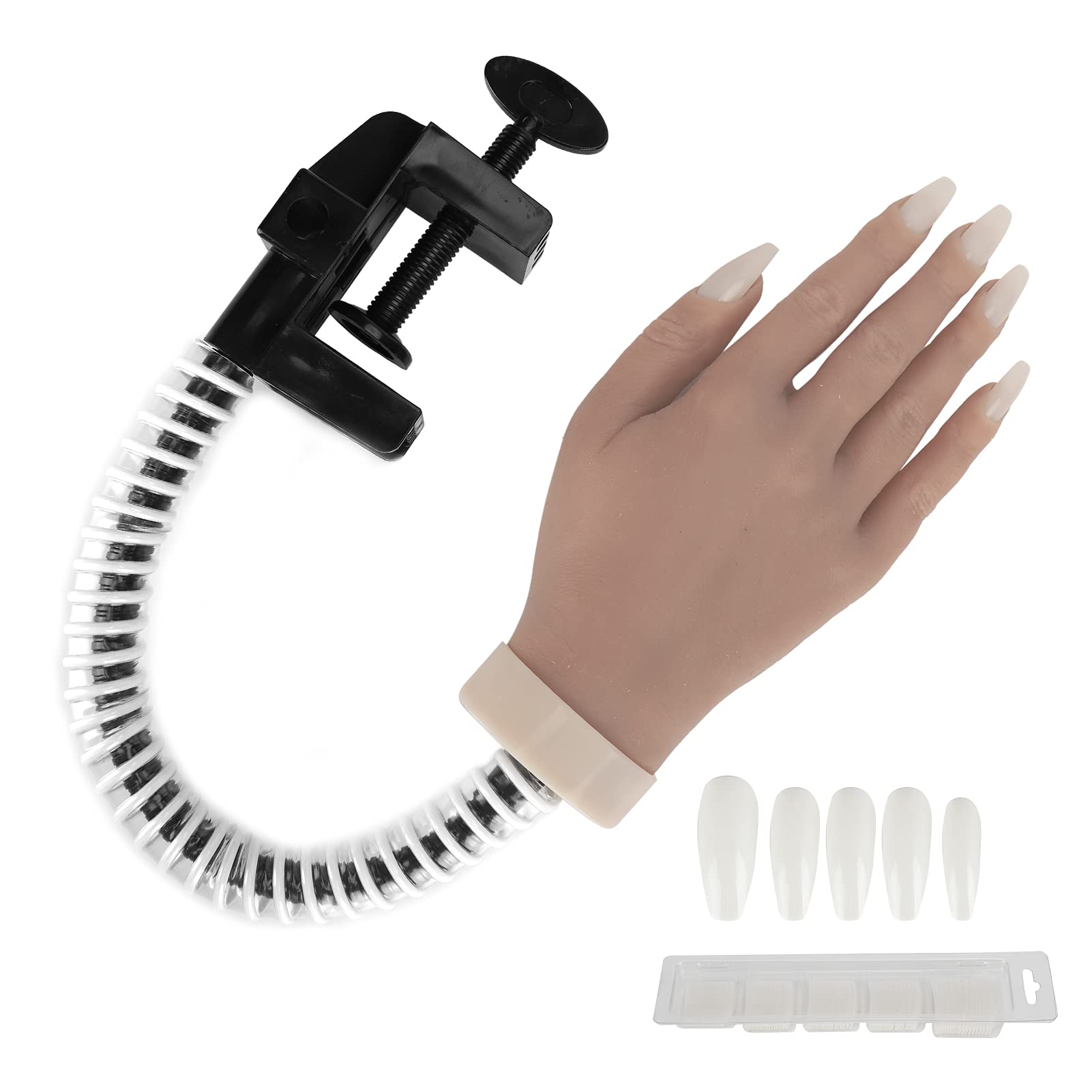 Professional Nail Practice Hands - Durable & Highly Realistic Nail Art Training Hand Model for Salon Students & Beginners - Perfect for Nail Art Practice, Manicure Training & Salon Demonstration