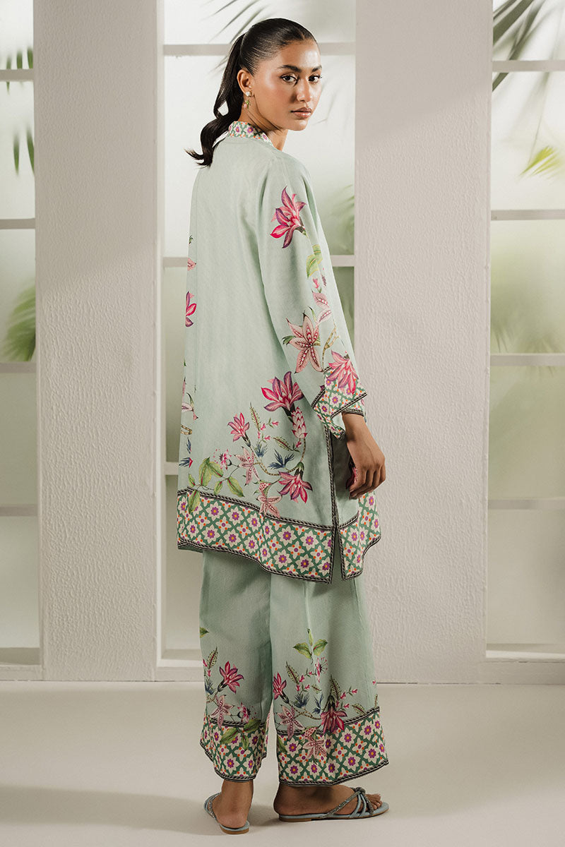 AQUA BLOOM 2-Piece Outfit Set - Stylish Women's Shirt & Comfortable Trousers for Casual Wear, Office & Summer Outings