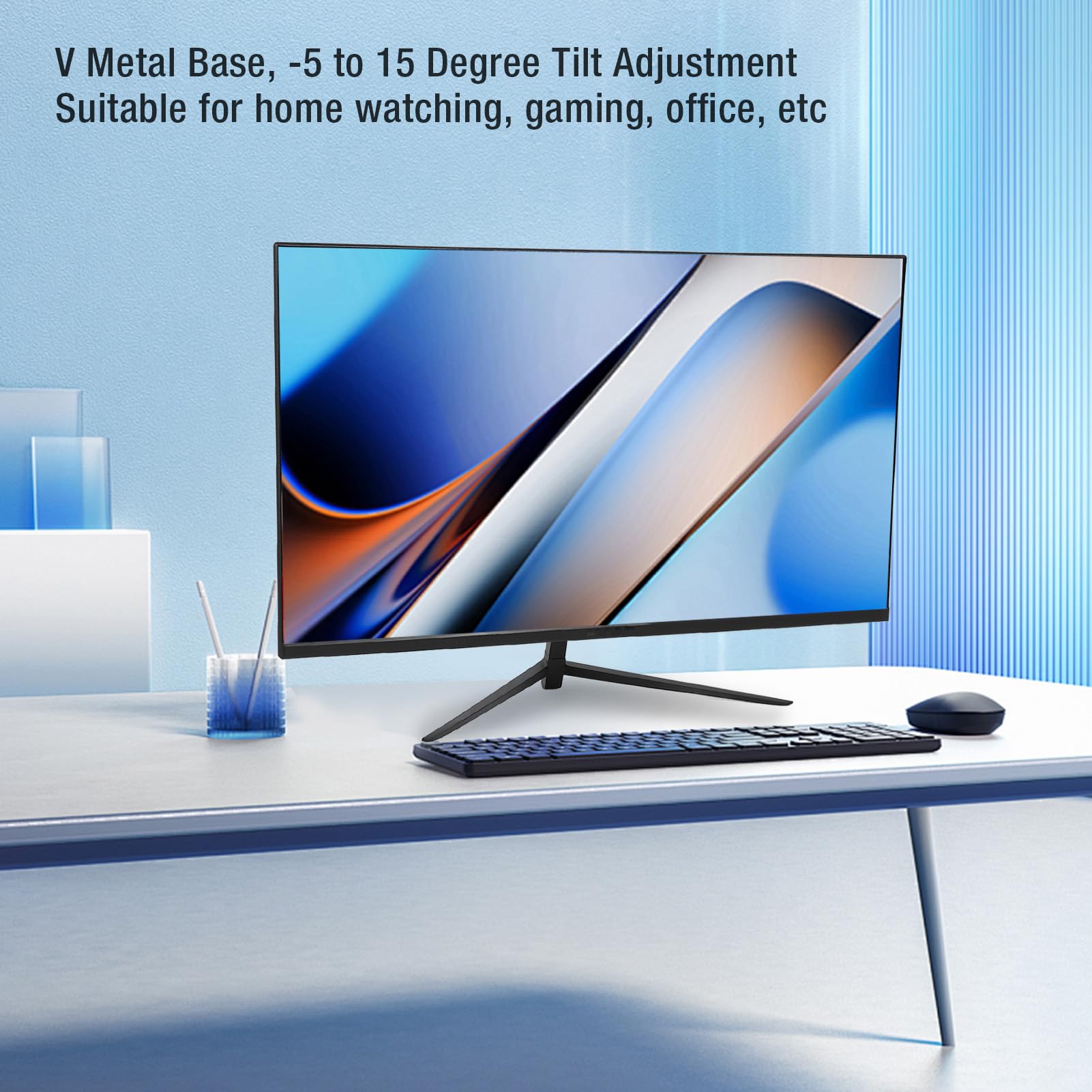 27 Inch Gaming Monitor - Ultra Thin 2K QHD 165Hz LED Computer Screen with HDMI & DP Ports, 120% sRGB Eye Care Technology, Wide Viewing Angle (Black) - Perfect for Esports, Streaming & Office Work