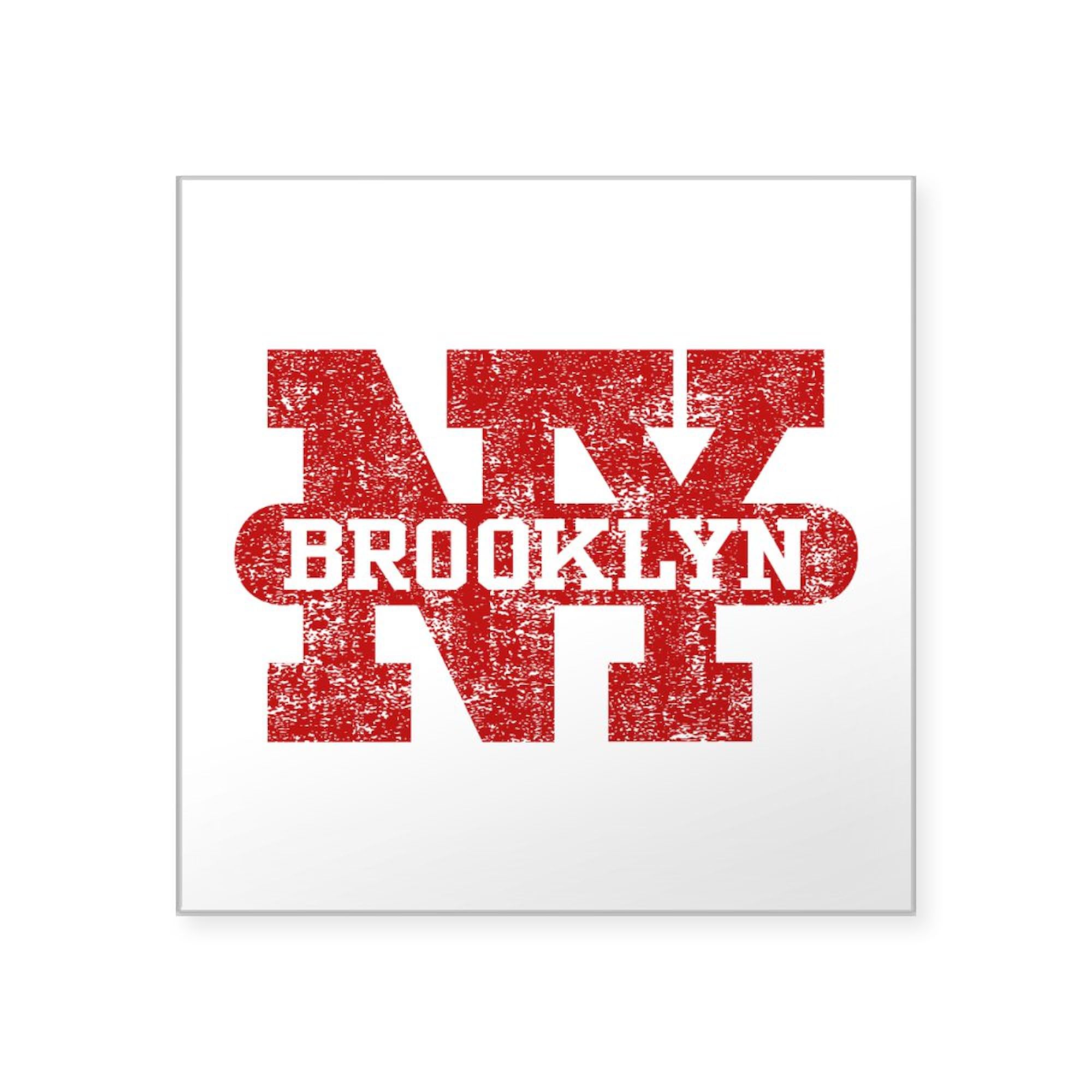 Brooklyn New York Square Bumper Sticker - Car Decal for Laptop, Water Bottle & Travel Luggage - CafePress Premium Vinyl Stickers for Urban Enthusiasts