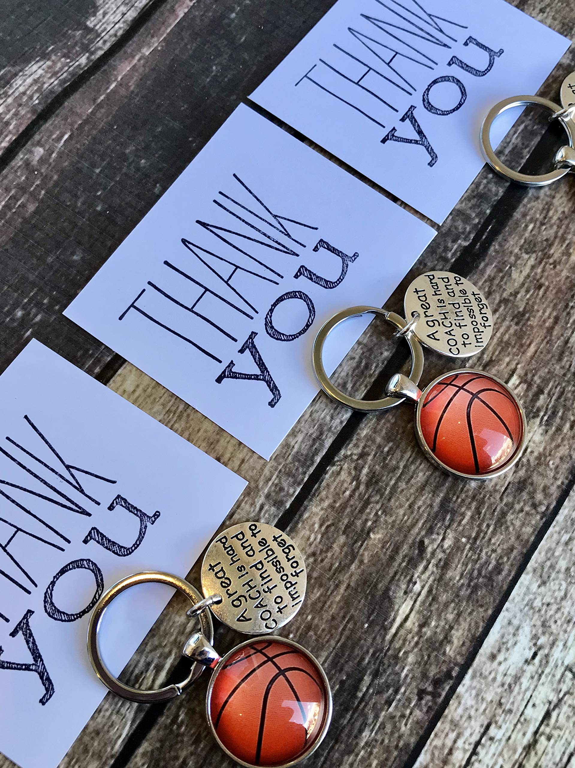 Basketball Coach Keychain Pack of 3 - Silver Minimalist Gift for Coaches & Fans - Perfect for Team Appreciation & Gifts