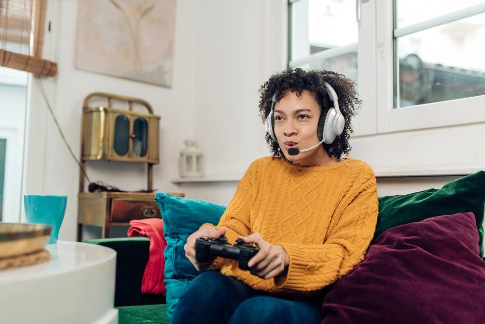 JBL Quantum 360P Wireless Gaming Headset for PS5 - Over-Ear Headphones with Detachable Mic, 22H Battery, Memory Foam Ear Cushions, 3D Audio Support | Perfect for Console Gaming & Online Chat (White)