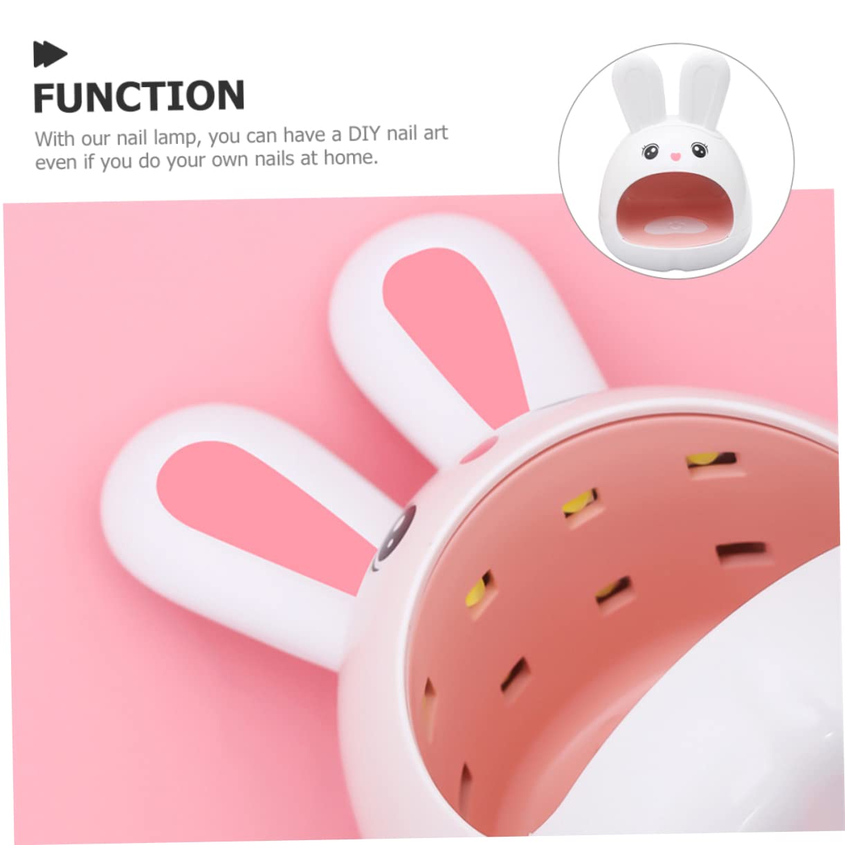 Beavorty Speedy Dry LED Nail Lamp - Professional UV Gel Nail Light with Rabbit Design for Fast Curing | Perfect for Home Manicures, Nail Salons & DIY Nail Art Kits