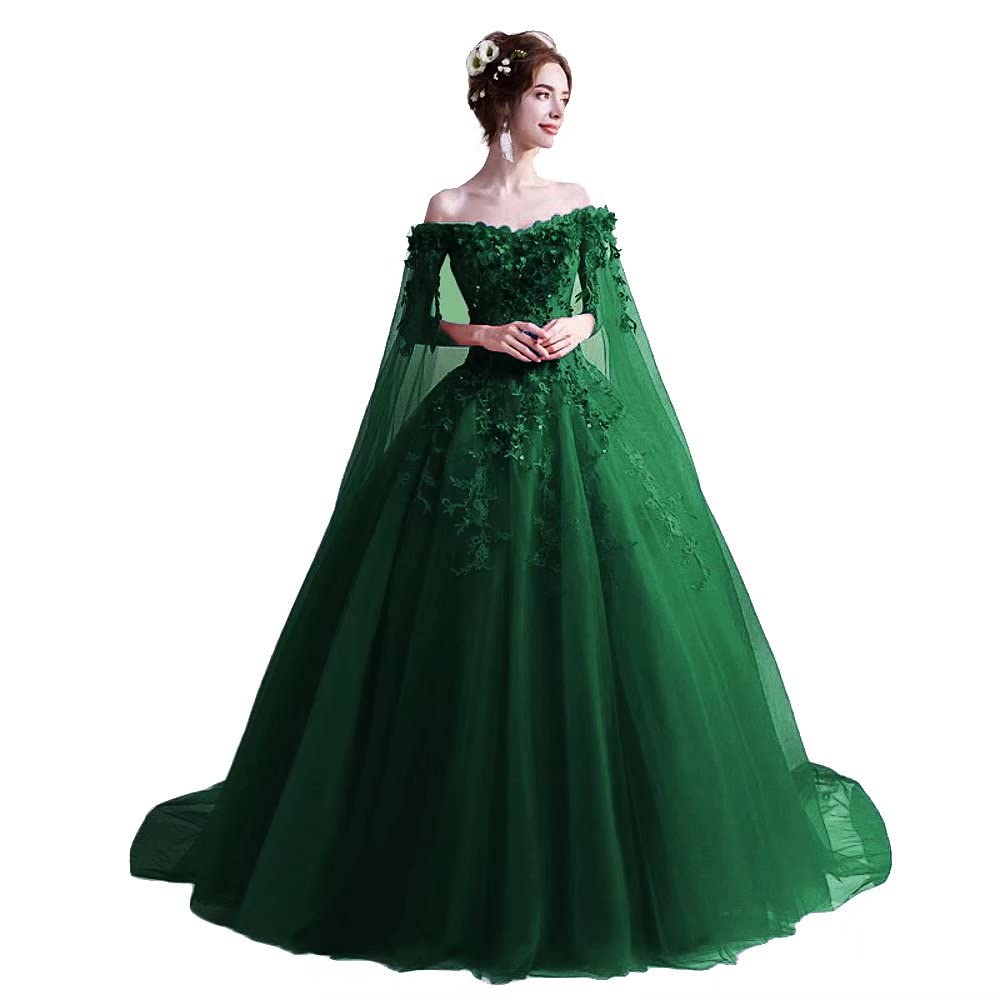 LEJY Women's Off The Shoulder Dress - Elegant Masquerade Ball Gown for Prom, Evening Party, Homecoming & Special Occasions | Flowy A-Line Silhouette with Ruffle Details | Perfect for Weddings, Dinners & Cocktail Events