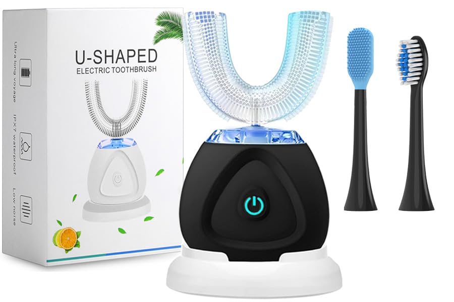 360° Ultrasonic Electric Toothbrush for Adults - Automatic Sonic Toothbrush with Timer & Wireless Charging, Teeth Whitening & Deep Cleaning - Perfect for Home, Travel & Daily Oral Care