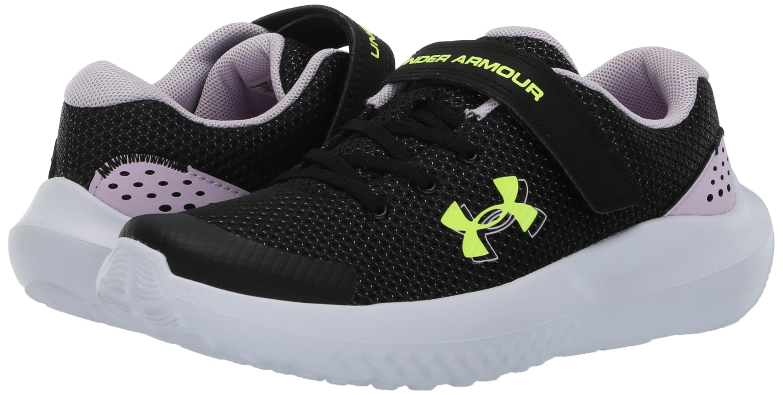 Under Armour Girls GPS Surge 4 AC Running Shoes - Lightweight Athletic Sneakers for Kids with Cushioned Support | Perfect for School, Track & Field, and Daily Training