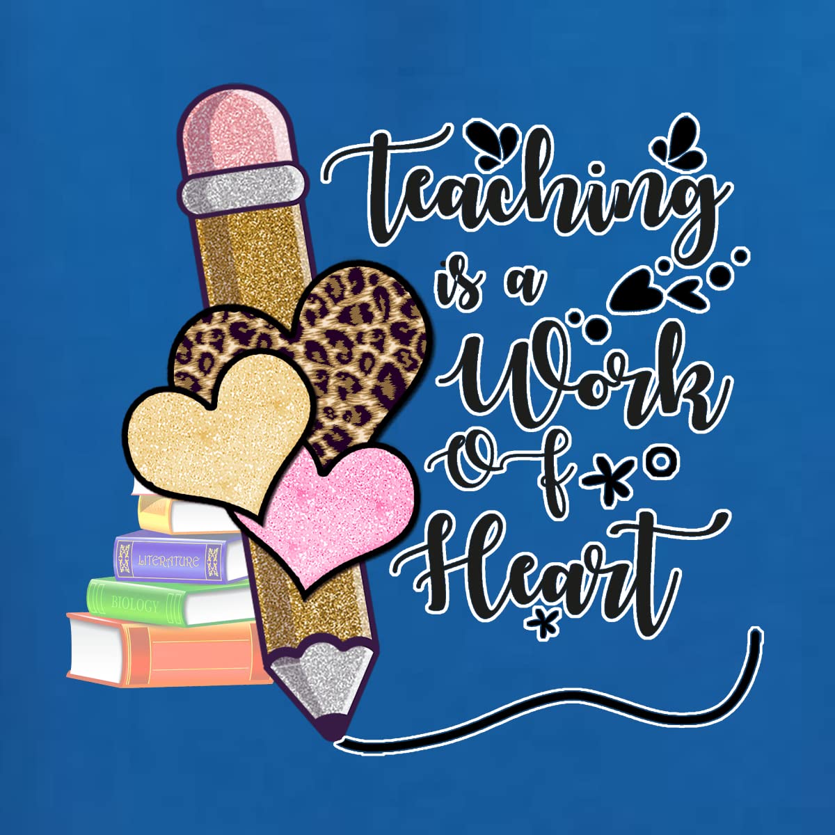 Teaching is a Work of Heart Pop Culture Ladies Racerback Tank Top - Comfortable Women's Teacher Appreciation Gift for Classroom, School & Casual Wear