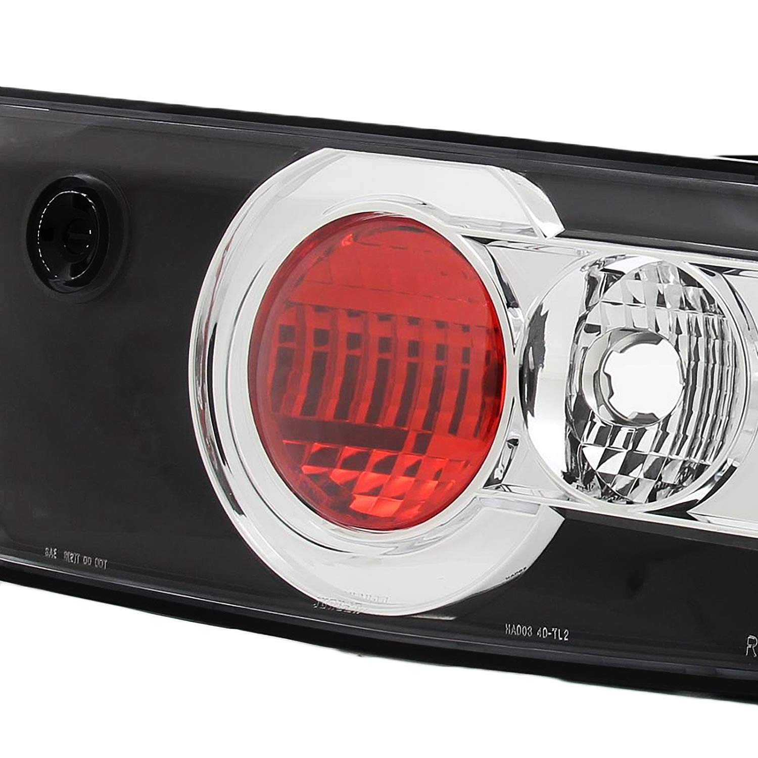 Spec-D Tuning Black Headlights & Tail Lights Brake Lamps 4Pc Set for 2003-2005 Honda Accord 4 Door Sedan - Left & Right Pair - Upgrade Your Car's Style & Visibility for Night Driving