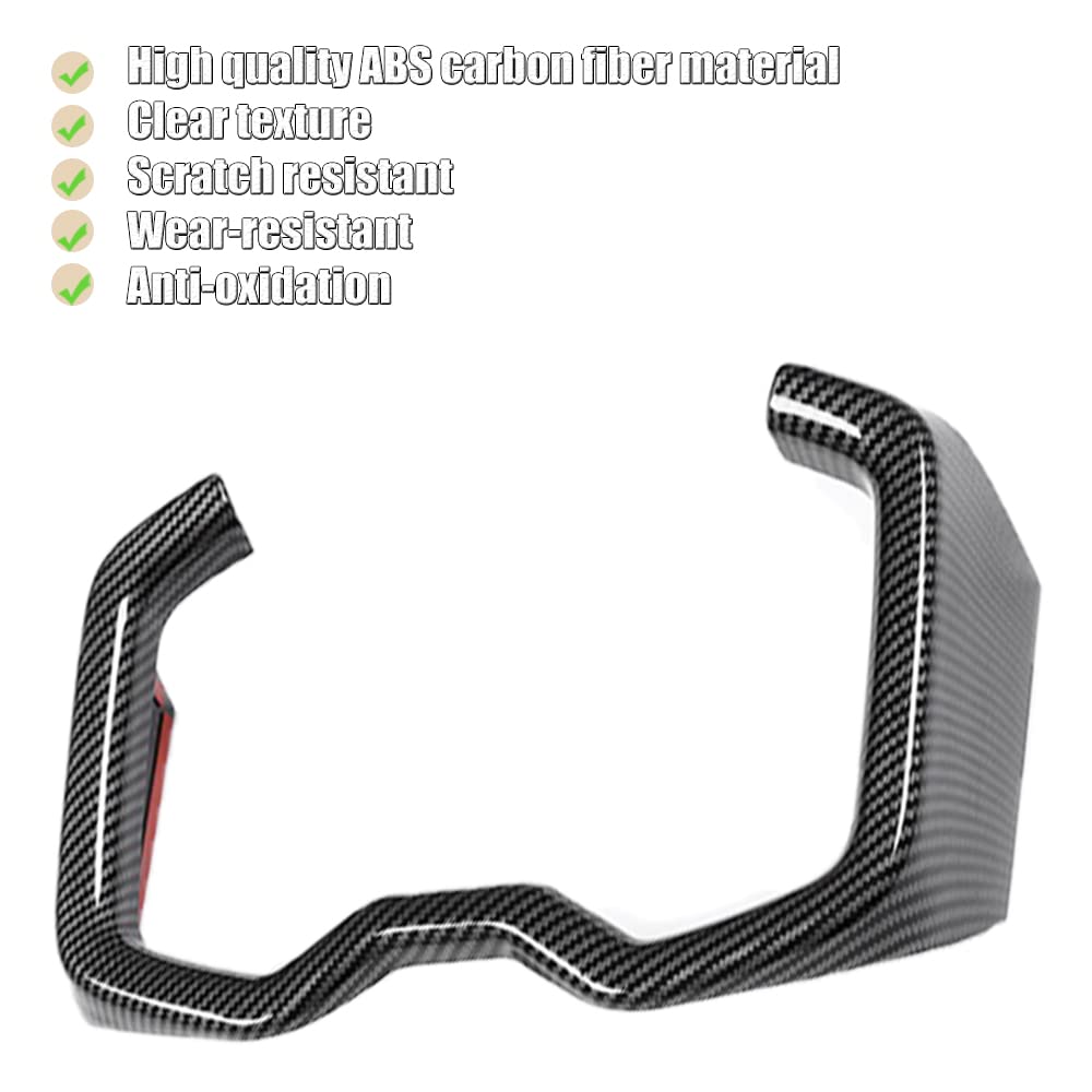 ABS Carbon Fiber Cup Holder Trim Panel Cover for Toyota RAV4 2019-2022 - Interior Accessories Upgrade (1PC) - Perfect for Car Enthusiasts & Customization Lovers
