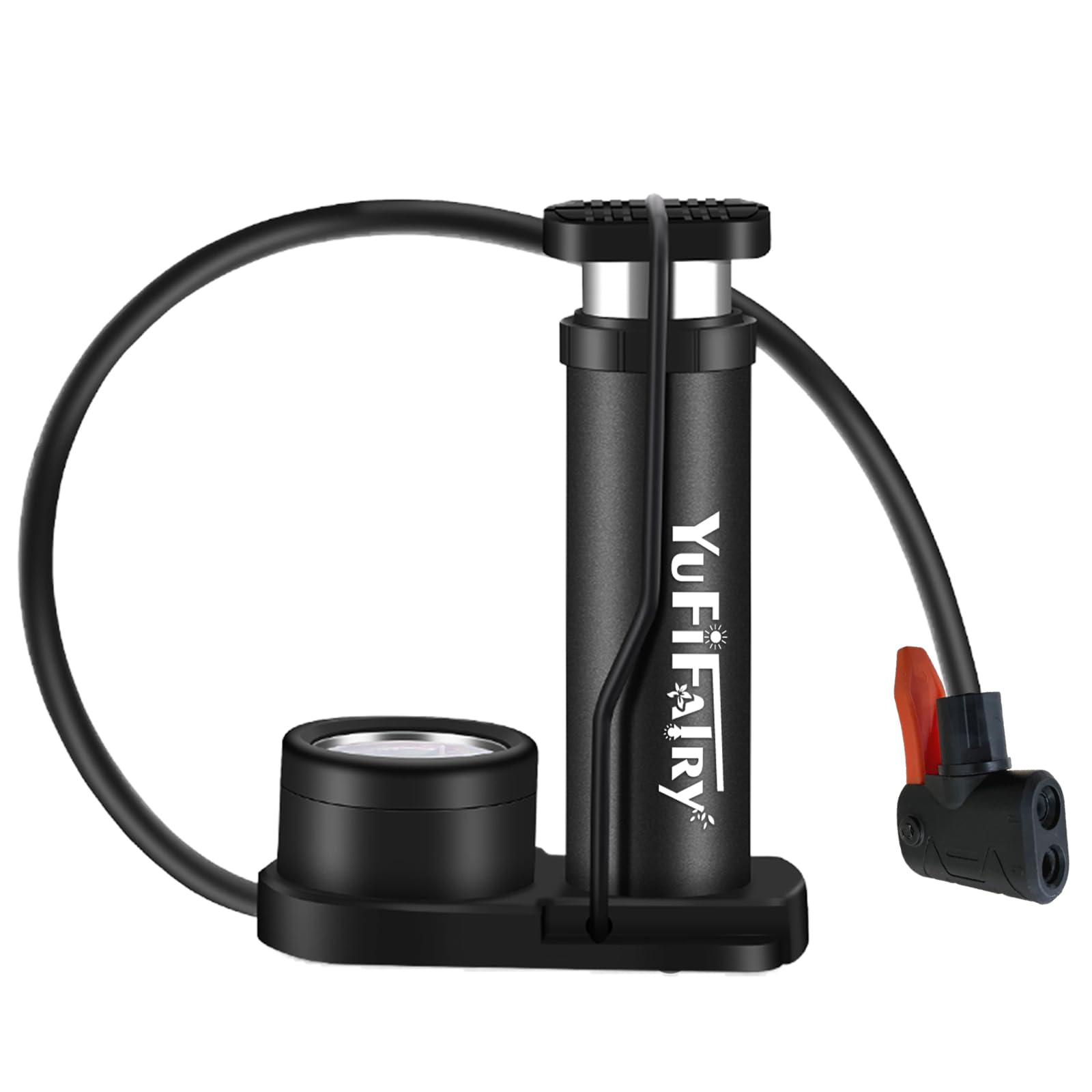 **High Pressure 120PSI Bike Pump with Gauge - Aluminum Alloy Floor Bicycle Air Pump for Road & Mountain Bikes - Compatible with Presta & Schrader Valves - Ideal for Bikes, Sports Balls & Inflatable Toys - Perfect for Home, Gym & Outdoor Adventures**