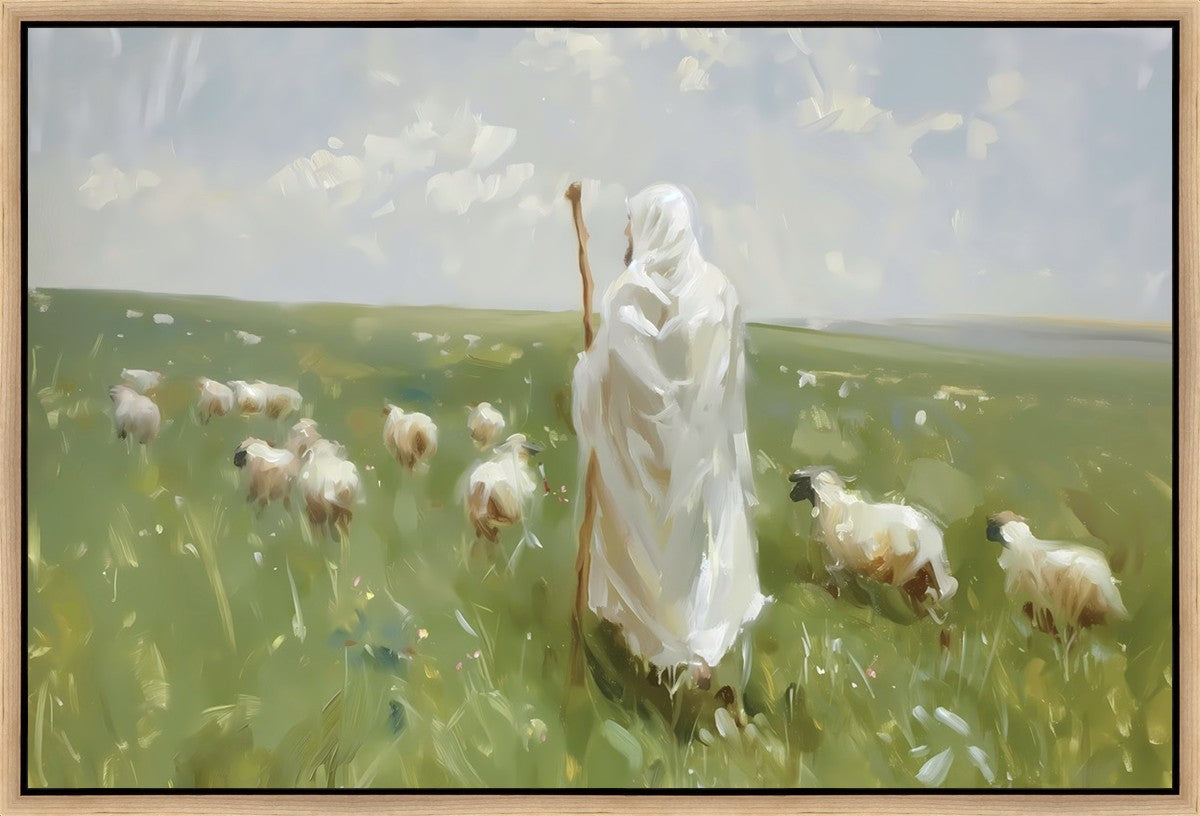 He Leadeth My Soul Gallery Wrap Canvas - Inspirational Christian Wall Art for Home, Office & Church Decor - Perfect for Living Room, Bedroom & Prayer Spaces