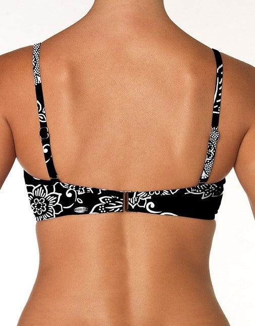 Starry Night 55 Underwire Twist Bandeau Swimsuit - Sexy Push Up Bikini Top for Women, Perfect for Beach Vacation & Pool Party