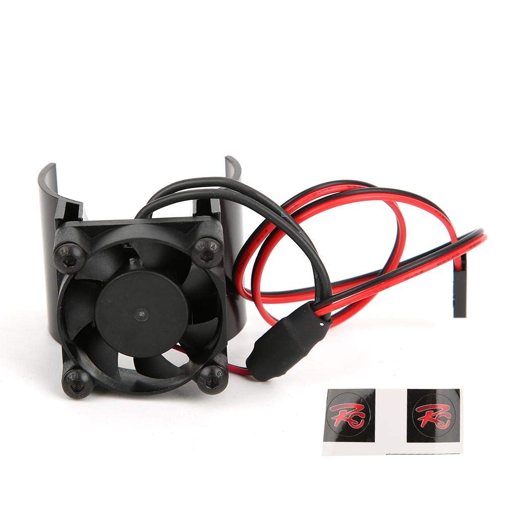 Dilwe 1/10 Scale RC Cooling Fan - High Performance Motor Heat Sink Fan for Traxxas TRX-4 RC Cars (Black) | Perfect for Off-Road Racing & Crawler Cooling