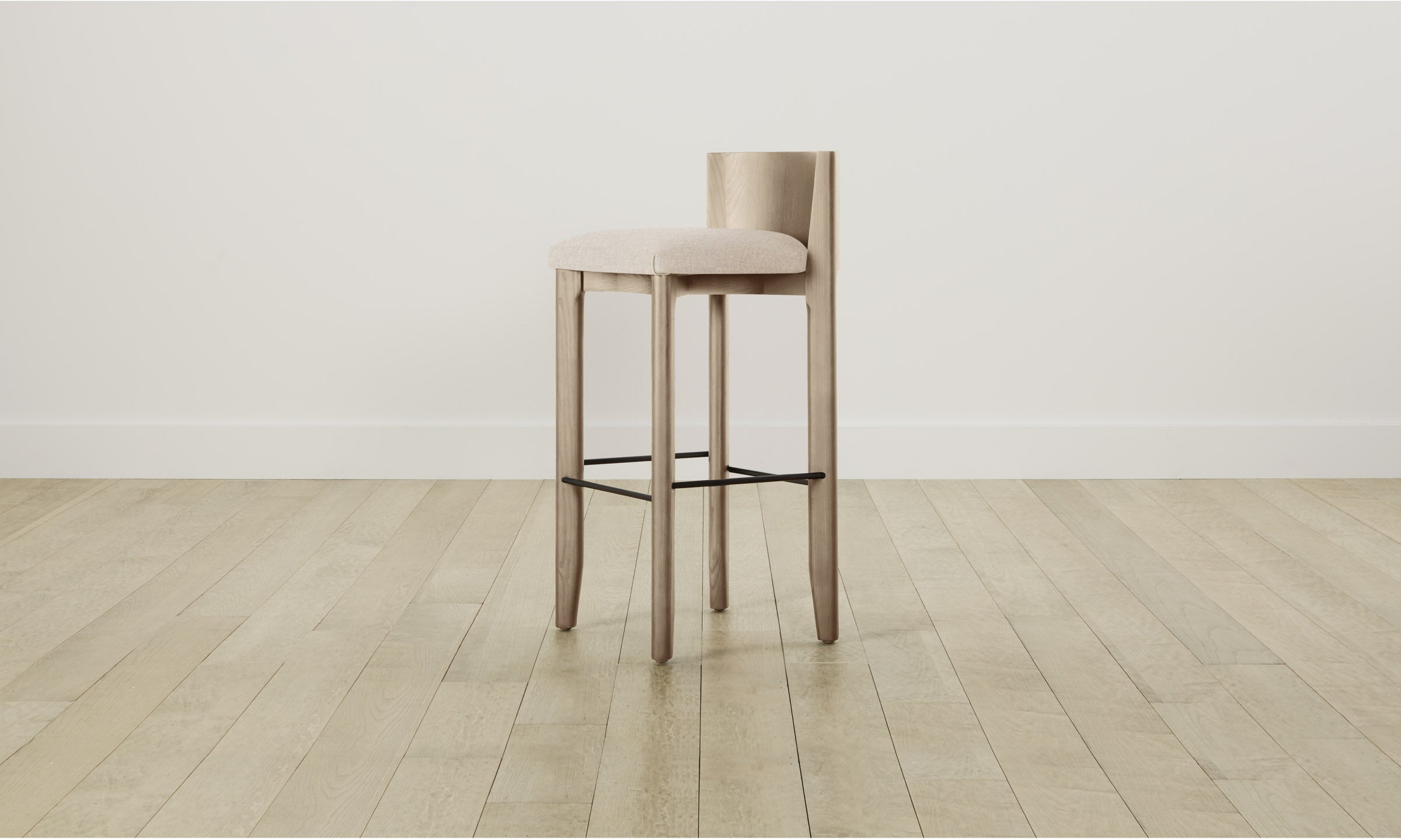 Premium Delancey Bar & Counter Stool with Heritage Belgian Linen Upholstery - Modern Kitchen Island & Home Bar Seating for Dining & Entertaining
