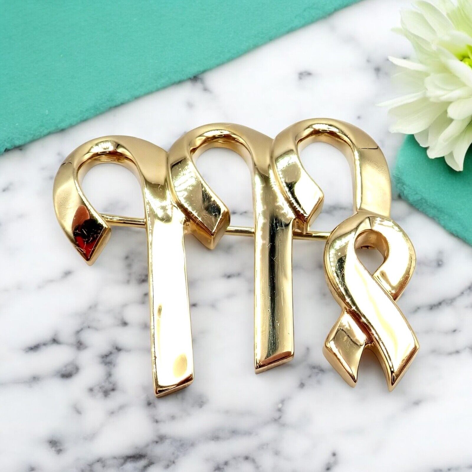 Authentic Tiffany & Co Paloma Picasso 18k Yellow Gold Zodiac Virgo Pin Brooch - Elegant Jewelry Gift for Virgo Women, Perfect for Special Occasions & Collectors