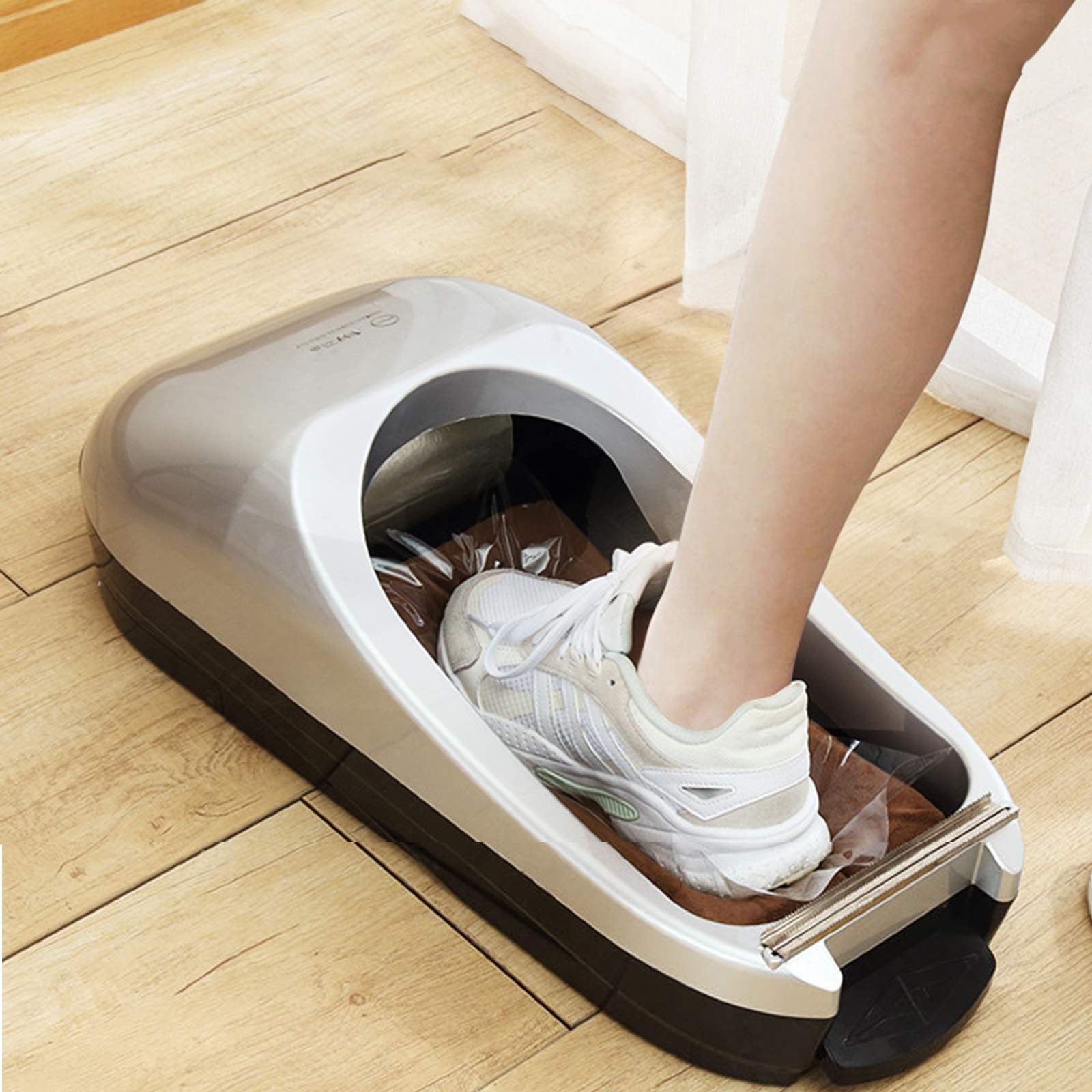 Automatic Shoe Cover Dispenser Machine - Reusable & Disposable Dustproof Shoe Covers for Home, Office & Shop (Includes 1200 Shoe Films) - Perfect for Hospitals, Clean Rooms & High-Traffic Areas