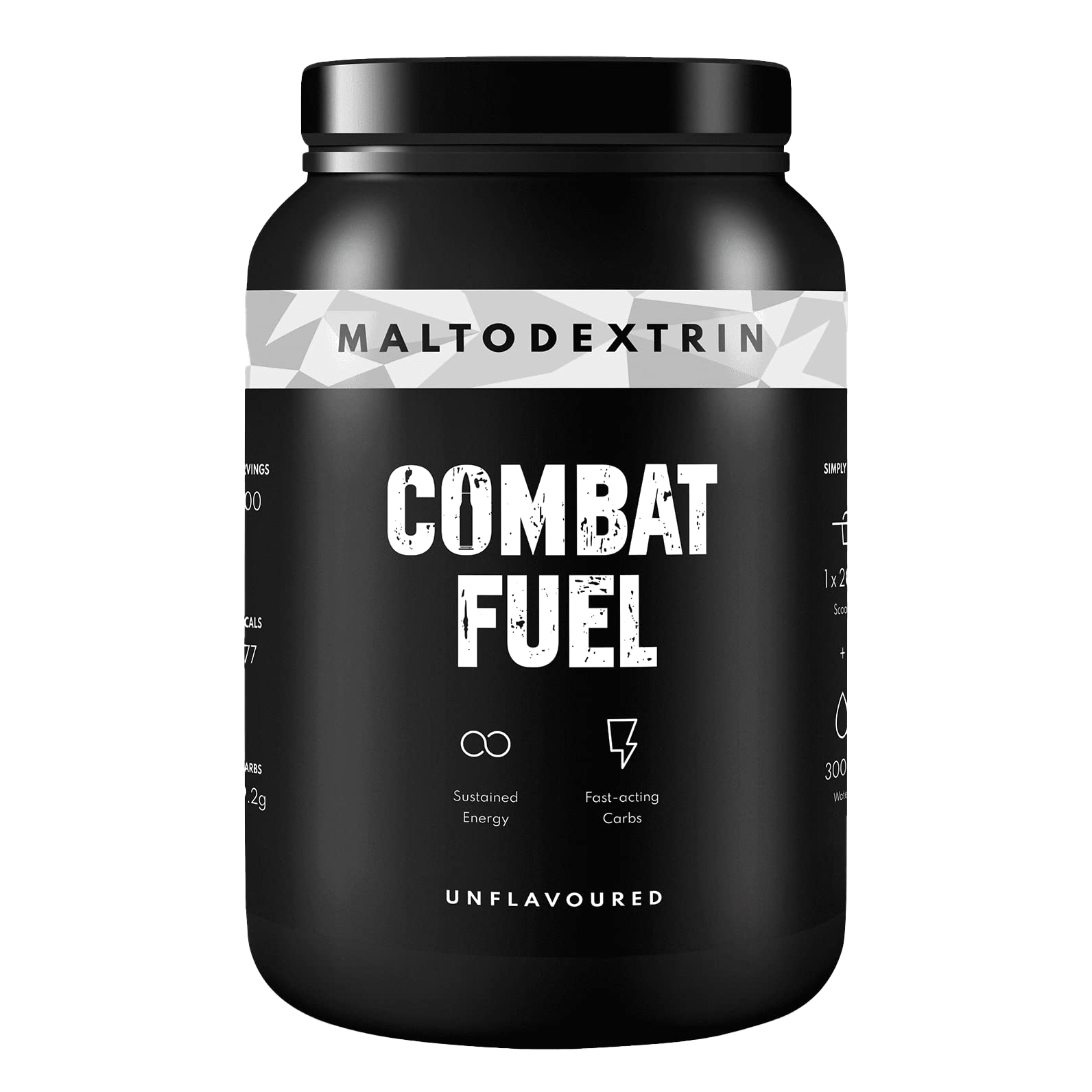 Combat Fuel Maltodextrin Powder 2kg (4.4 lbs) - Fast-Acting Energy Supplement for Athletes & Bodybuilders - Pre/Post Workout & Endurance Training