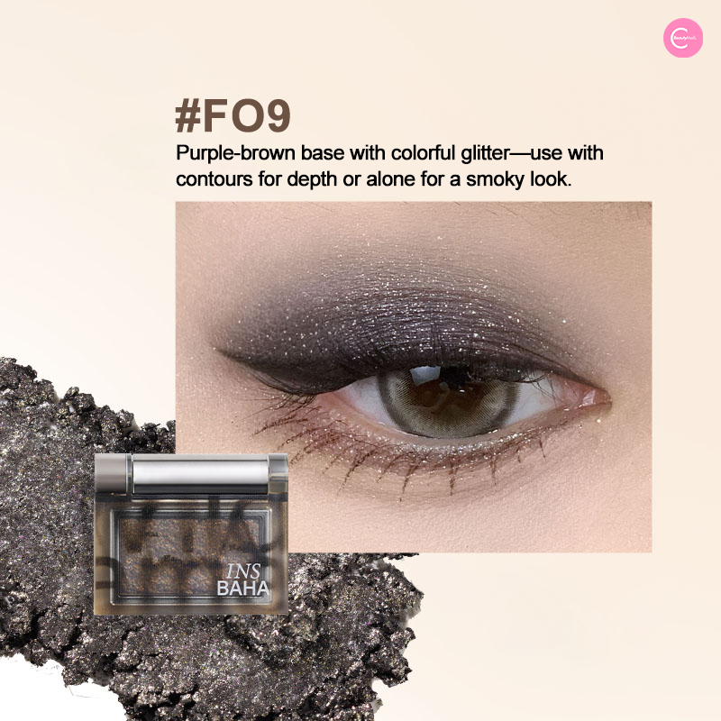 INSBAHA Wild Flame Mono Eyeshadow - Highly Pigmented Single Eyeshadow for Bold Makeup Looks - Perfect for Party, Night Out, and Festival Makeup