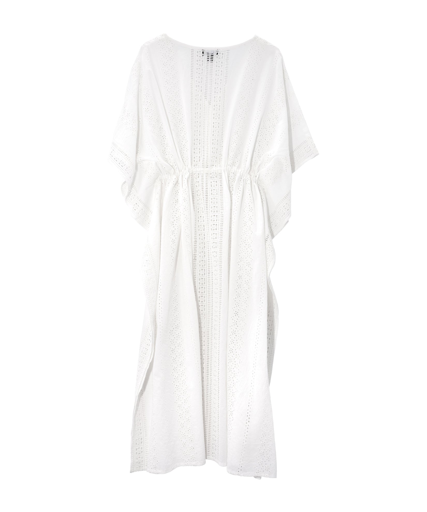 Elegant Eyelet Butterfly Maxi Caftan Dress for Women - Flowy Boho Summer Beach Cover Up & Vacation Outfit