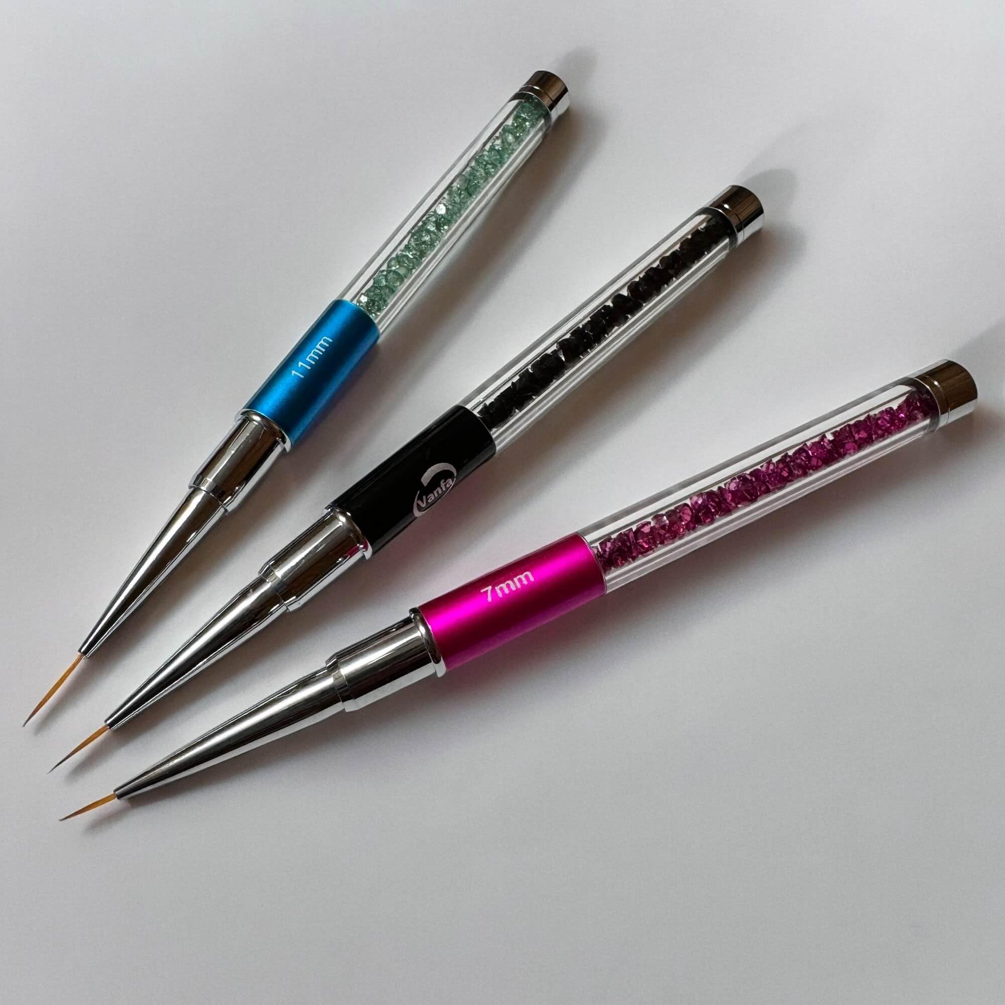 Professional Nail Art Brush Set - Dotting Tools, Dust Brush, Striping Brushes & Drawing Pen for Nail Design | Perfect for Salon, Home Manicure & DIY Nail Art