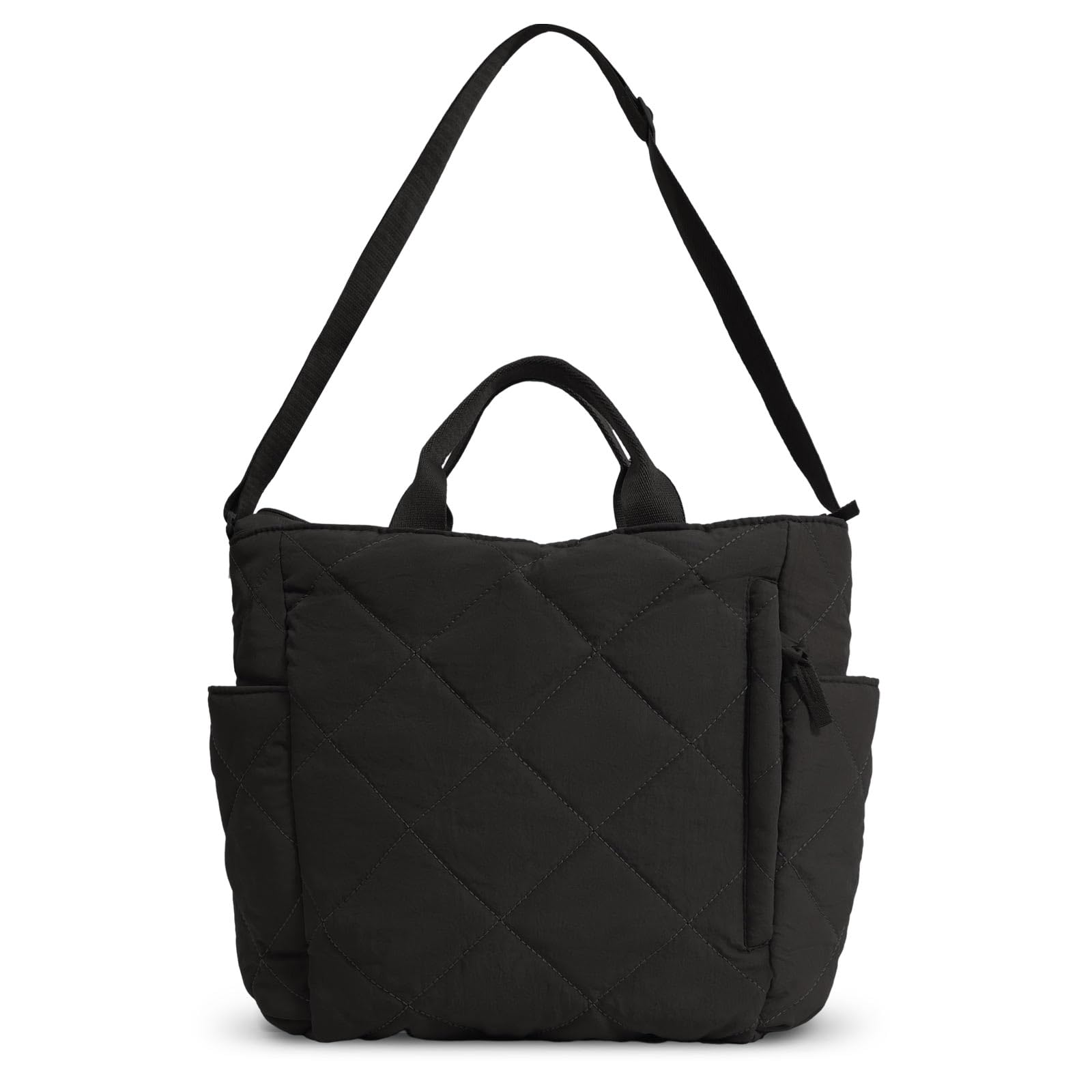 WOOMADA Quilted Tote Bag for Women - Lightweight Padded Shoulder Bag & Nylon Puffer Hobo Handbag - Perfect for Work, Travel & Everyday Use