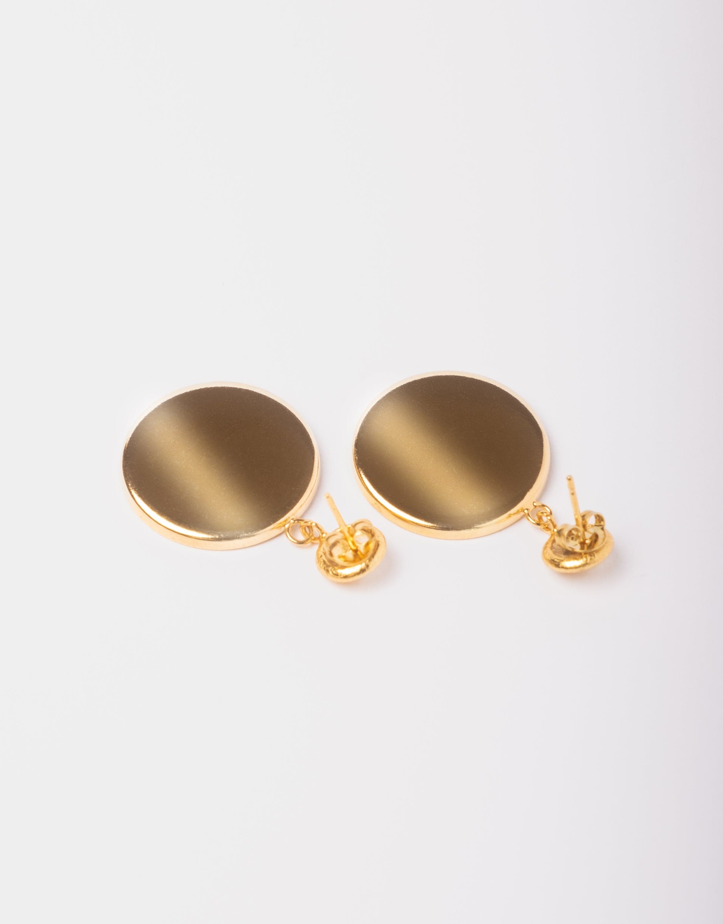 24K Gold Plated Charlotte Stud Earrings for Women - Elegant White & Gold Hoop Earrings for Daily Wear, Parties & Gifts