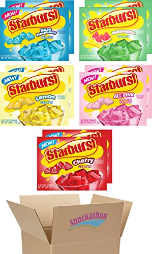 Gelatin Variety Pack - 5 Assorted Candy Flavors in Pack of 10 | Perfect for Halloween Treats, Party Favors & Office Snacks