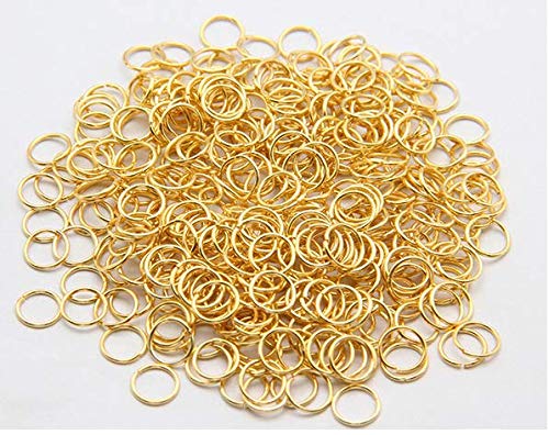 100Pcs Gold Tone 10mm Stainless Steel Open Jump Rings for Jewelry Making - DIY Necklace, Bracelet & Earring Findings - Perfect for Crafting, Repairing and Beading Projects