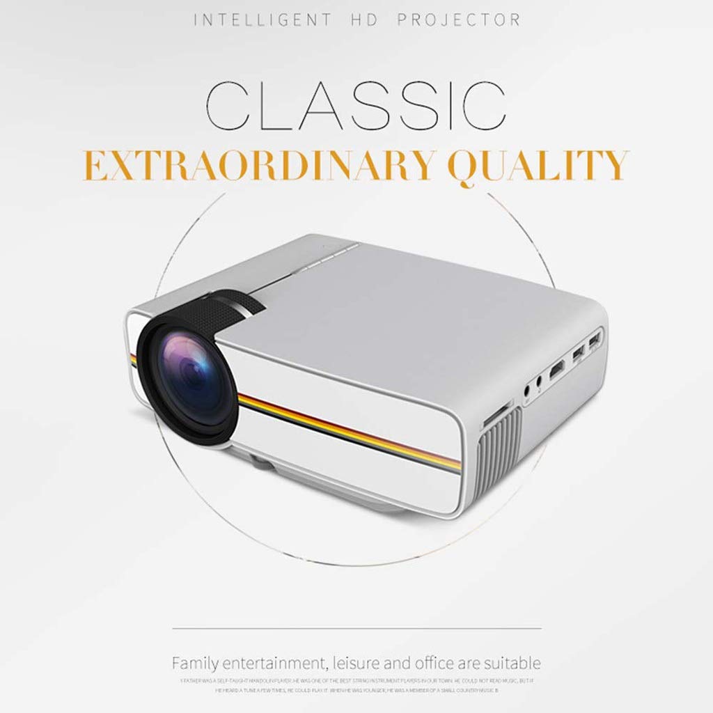 YADECL Mini Projector 1080P HD Portable WiFi Home Theater Projector for iPhone Android Smartphone - Perfect for Dorm Room, Bedroom & Outdoor Movie Nights (Black)