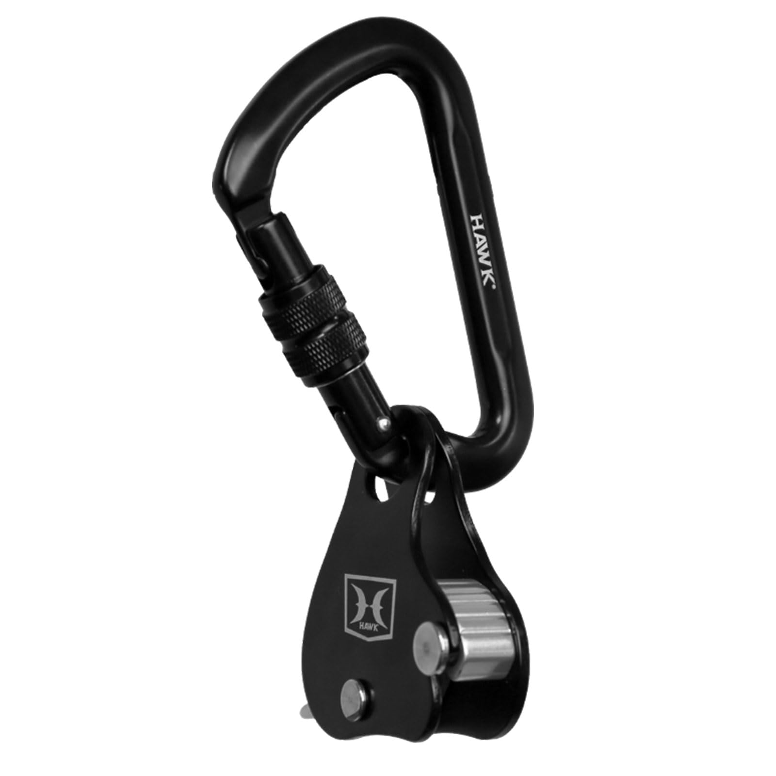 Hawk Ascender & Aluminum Carabiner Combo - Durable Lightweight Tree Climbing Gear for Hunting, Rock Climbing & Outdoor Adventures | Universal Safe Compact Mobile Tree Stand Accessory