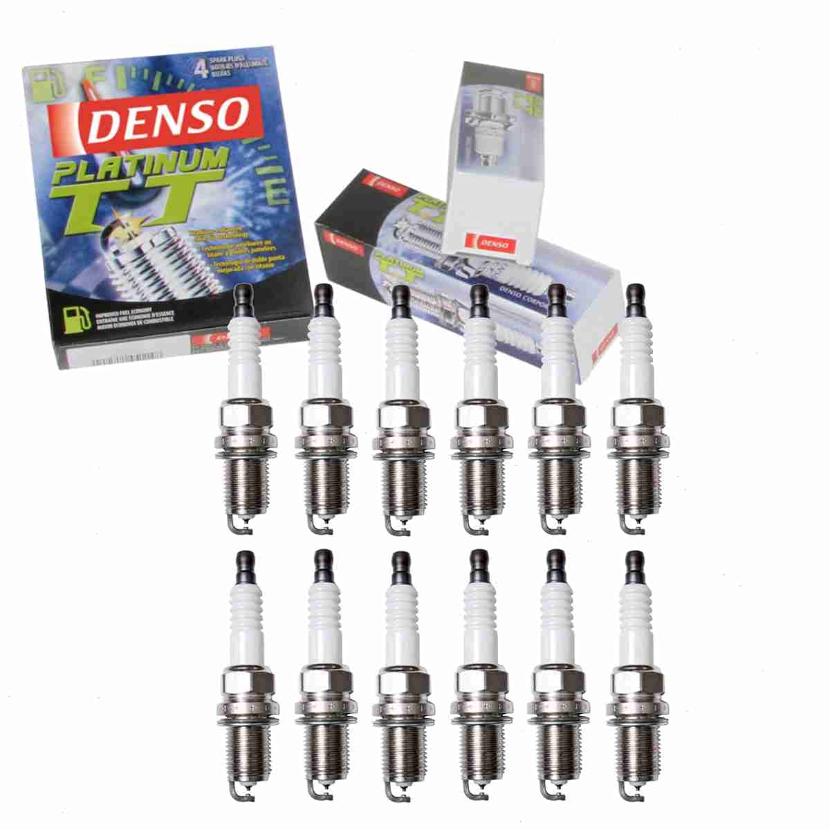 12-Piece DENSO Platinum TT Spark Plugs Set for Mercedes-Benz ML320 3.2L V6 (1999-2003) - High Performance Ignition Replacement Parts for Smoother Engine Operation & Better Fuel Efficiency